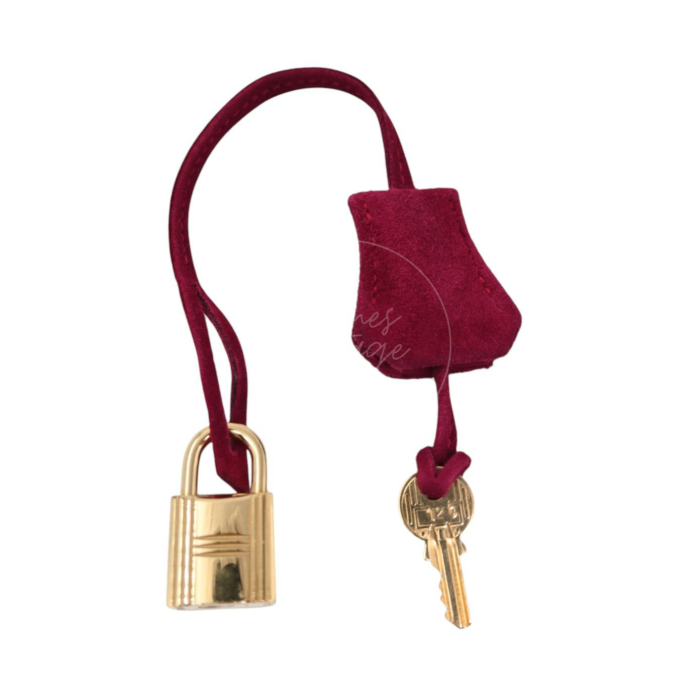 Hermès Kelly 28 Sellier in violet and pink Doblis suede with gold-tone hardware, clochette, padlock and keys