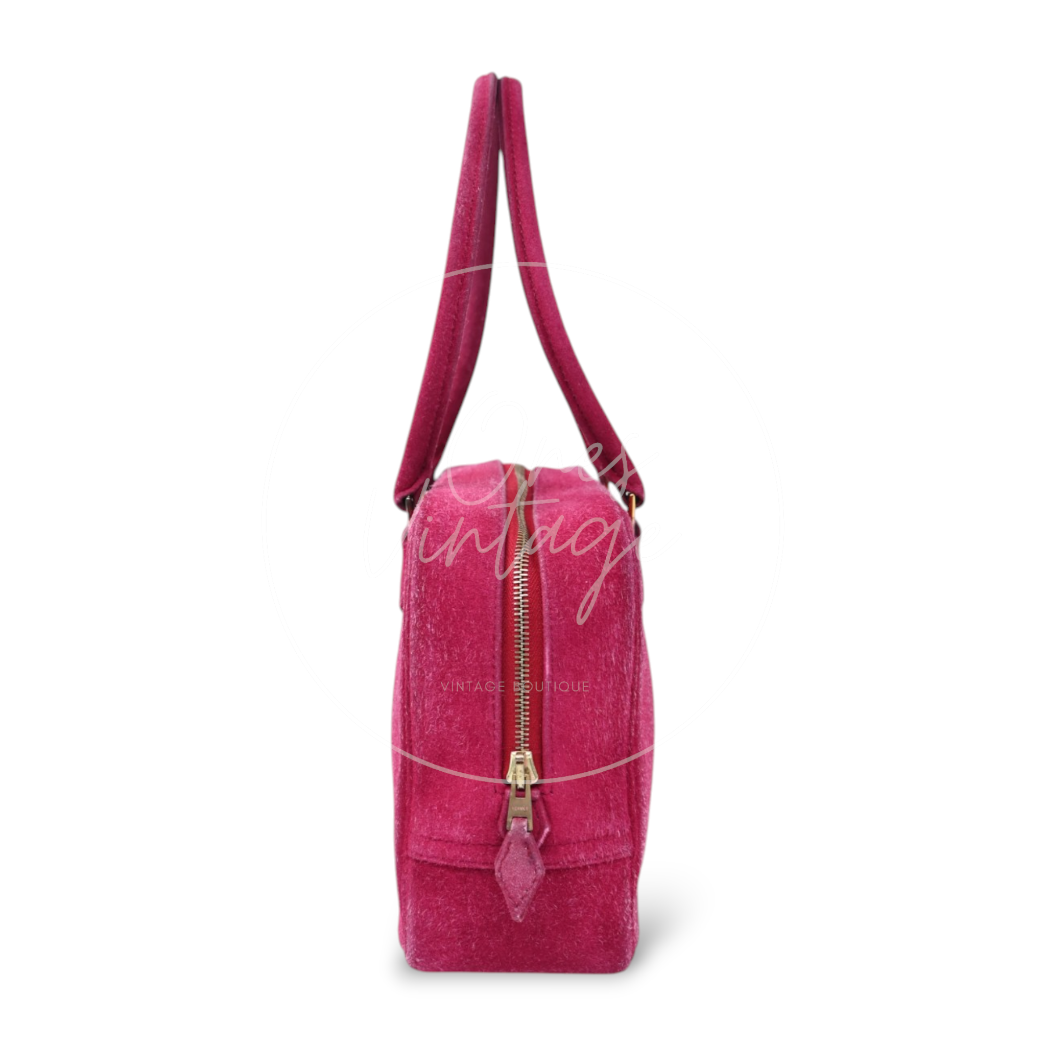 Hermes Plume Mini Suede GHW Pink Square H