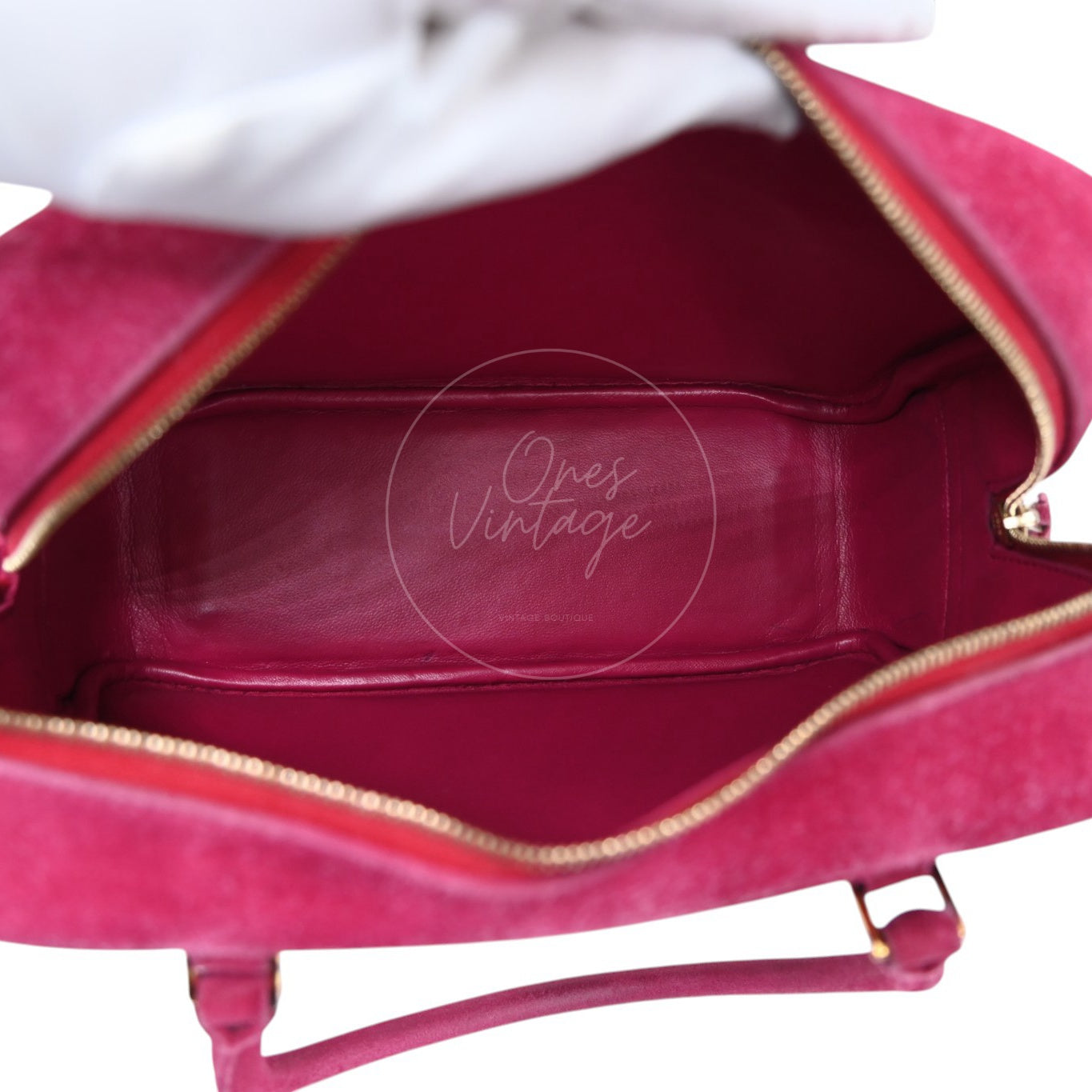Hermes Plume Mini Suede GHW Pink Square H