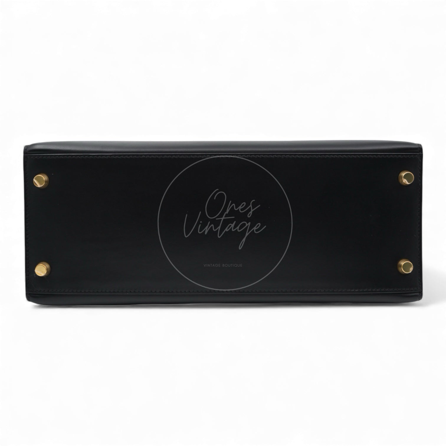 [Pre-Owned] Hermes Kelly 28 GHW Stamp Circle Z Box Caft Black Handbag