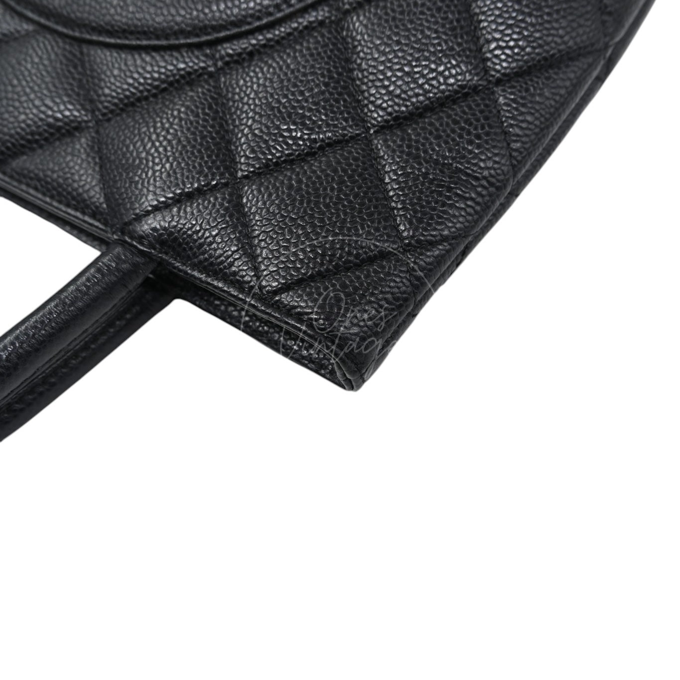 Chanel Black Caviar Vintage Medallion Tote Bag GHW Black Series 6