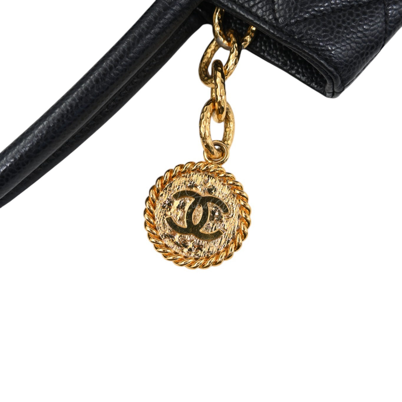 Chanel Black Caviar Vintage Medallion Tote Bag GHW Black Series 6
