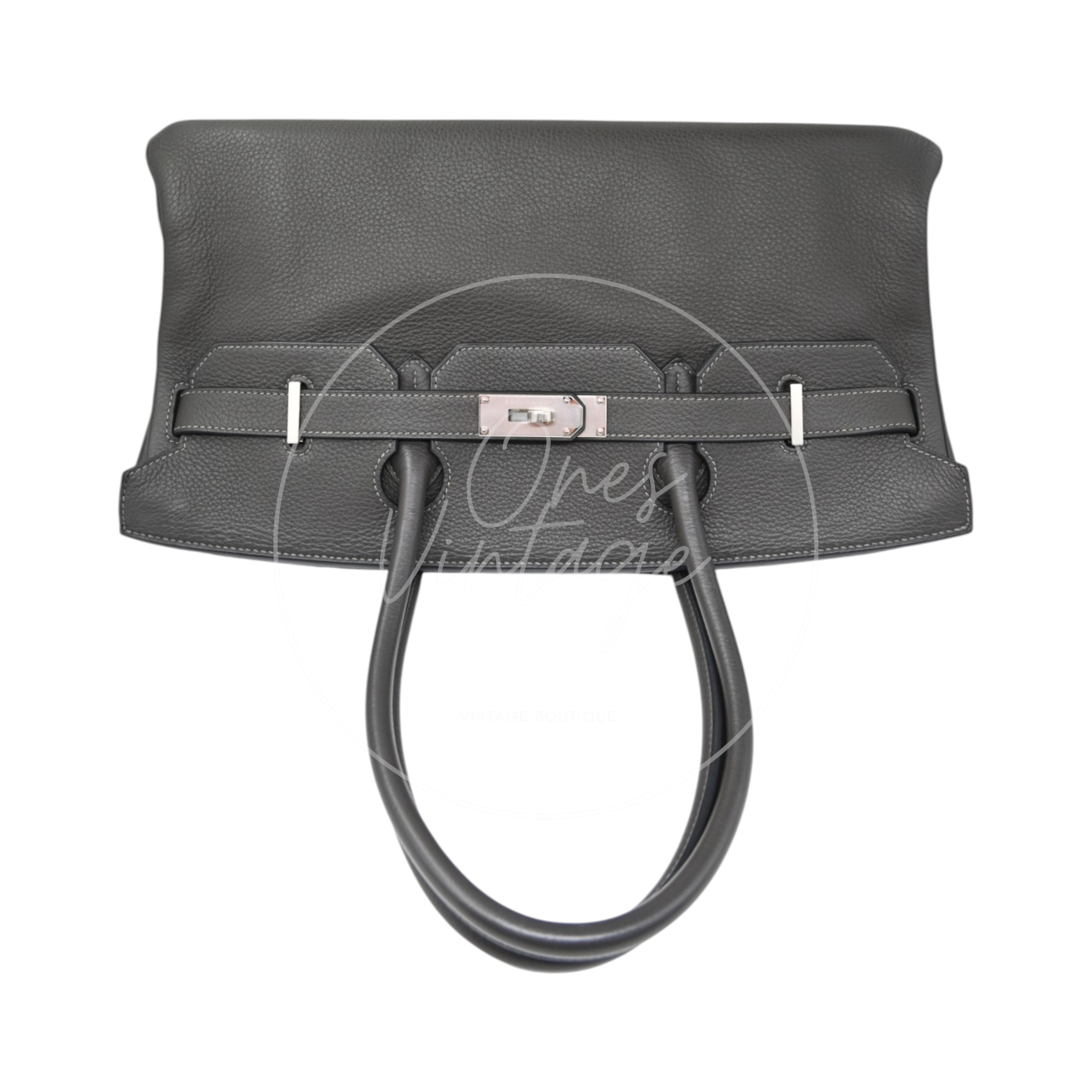 Hermes Shoulder Birkin PHW Gris Graphite Square M