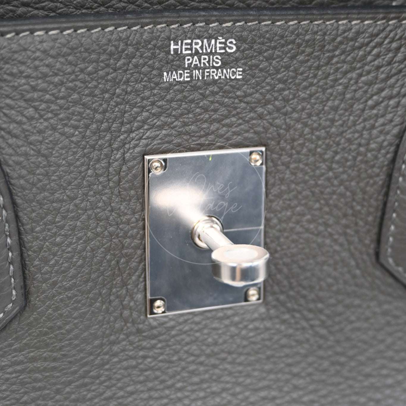 Hermes Shoulder Birkin PHW Gris Graphite Square M