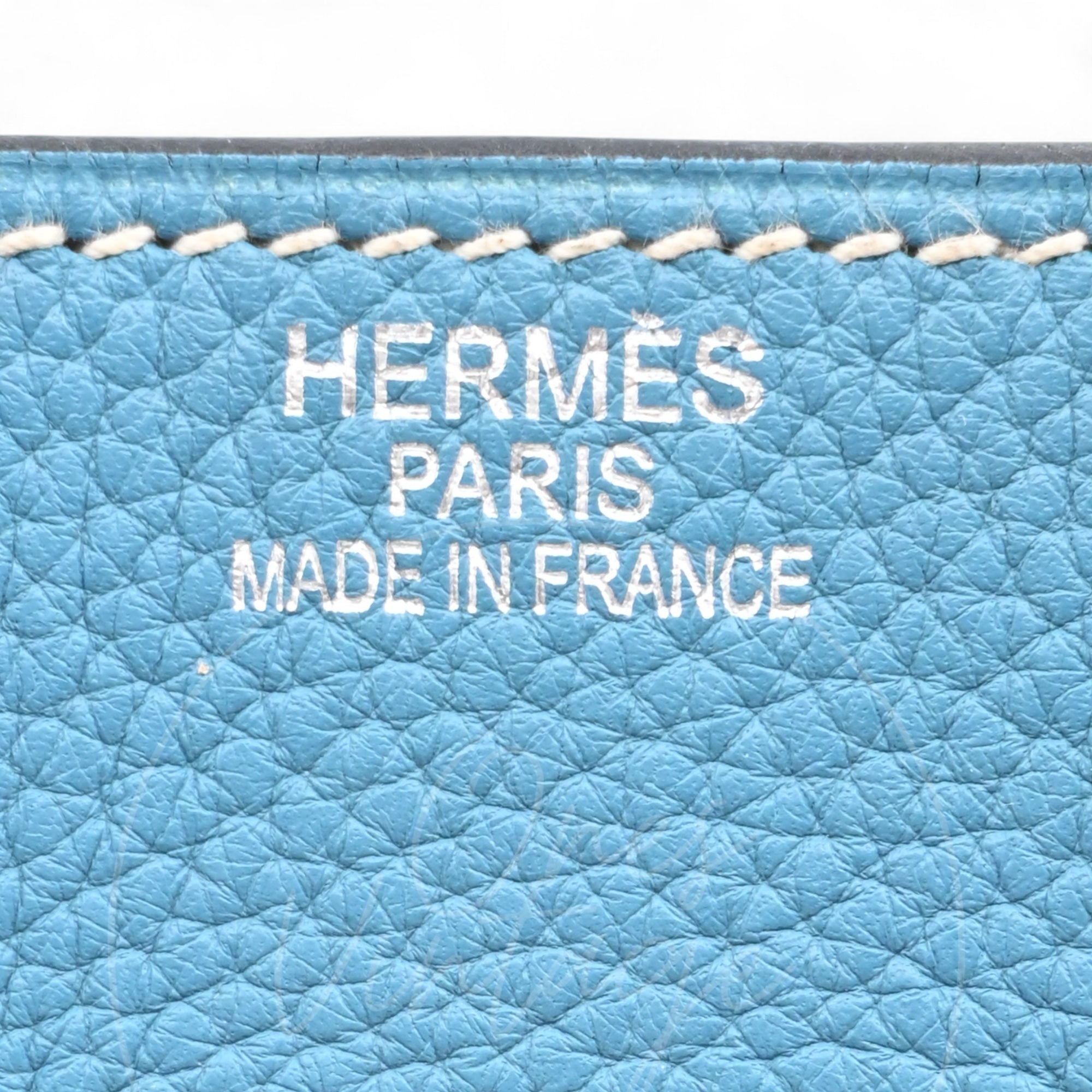 [Pre-owned] Hermes Shoulder Birkin Denim Blue Togo PHW Stamp Square M