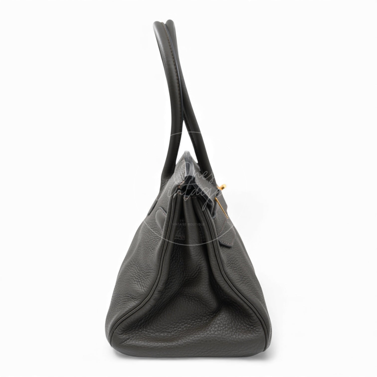 [Pre-owned] Hermes Birkin Shoulder Clemence Dark Green Square M