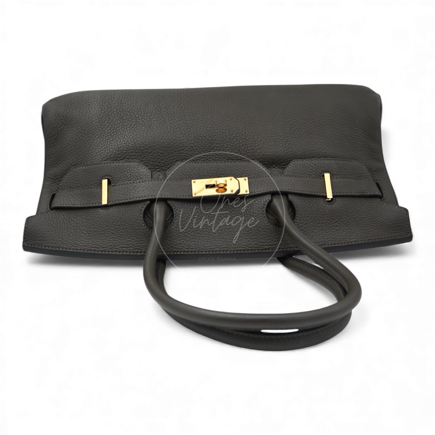 [Pre-owned] Hermes Birkin Shoulder Clemence Dark Green Square M