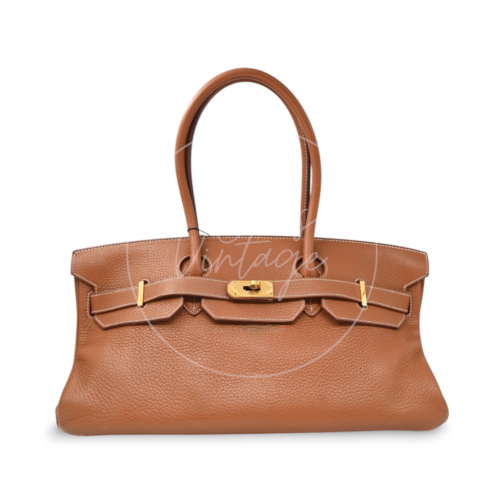 Hermes Birkin Shoulder 42 Clemence GHW Gold Square M