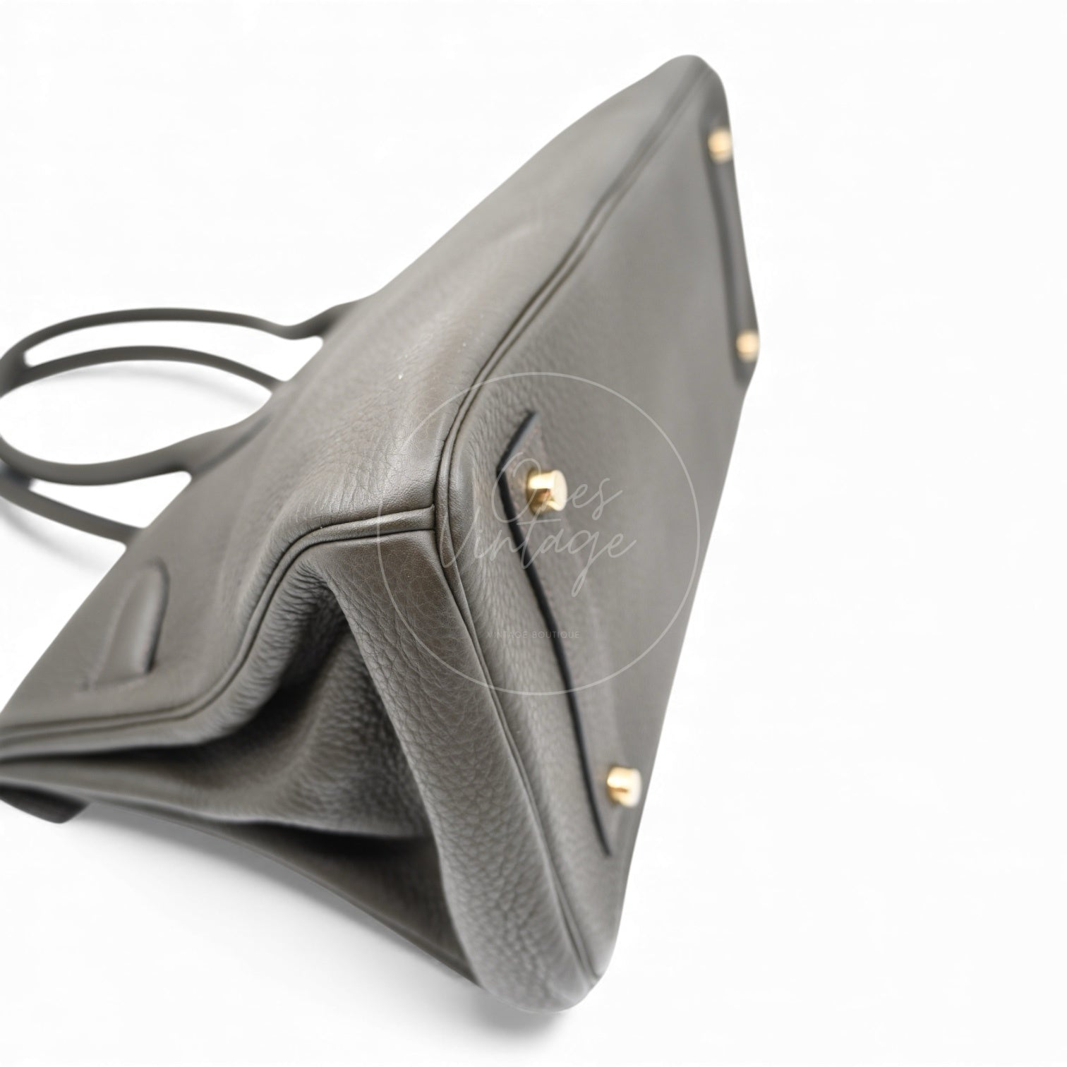 [Pre-owned] Hermes Birkin Shoulder Clemence Dark Green Square M