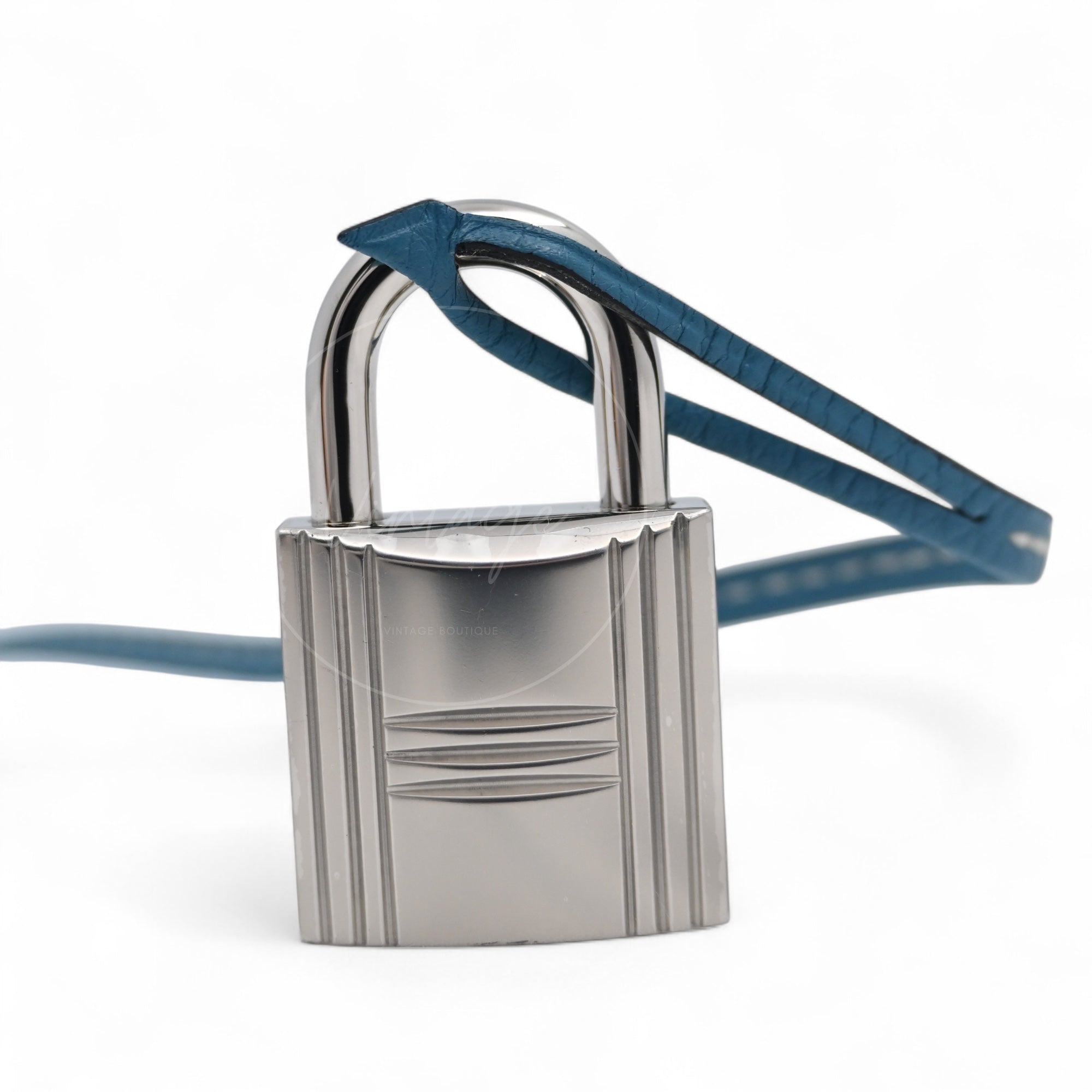 [Pre-owned] Hermes Shoulder Birkin Denim Blue Togo PHW Stamp Square M