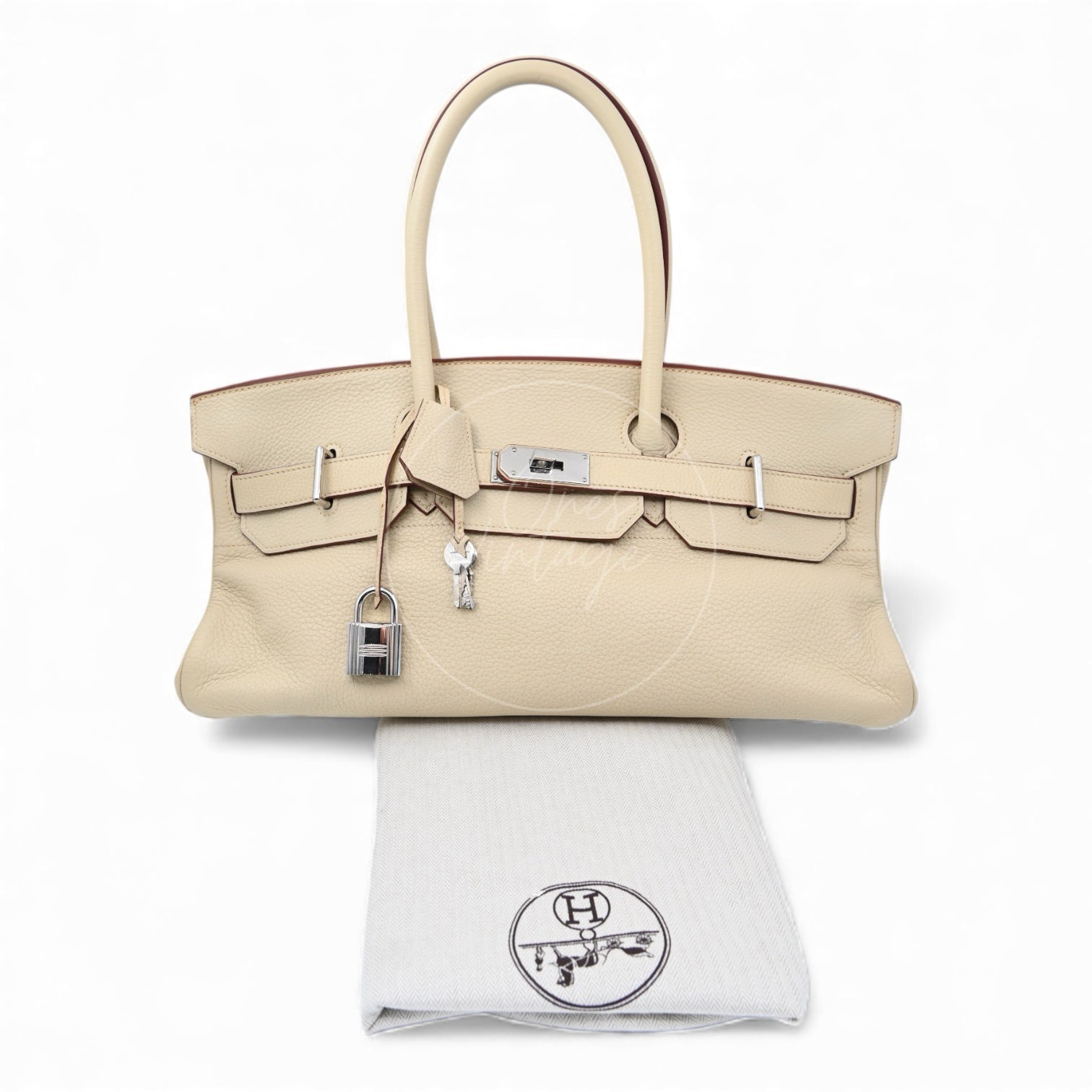 [Pre-owned] Hermes Birkin Shoulder Parthemin Stamp Square K PHW Handbag