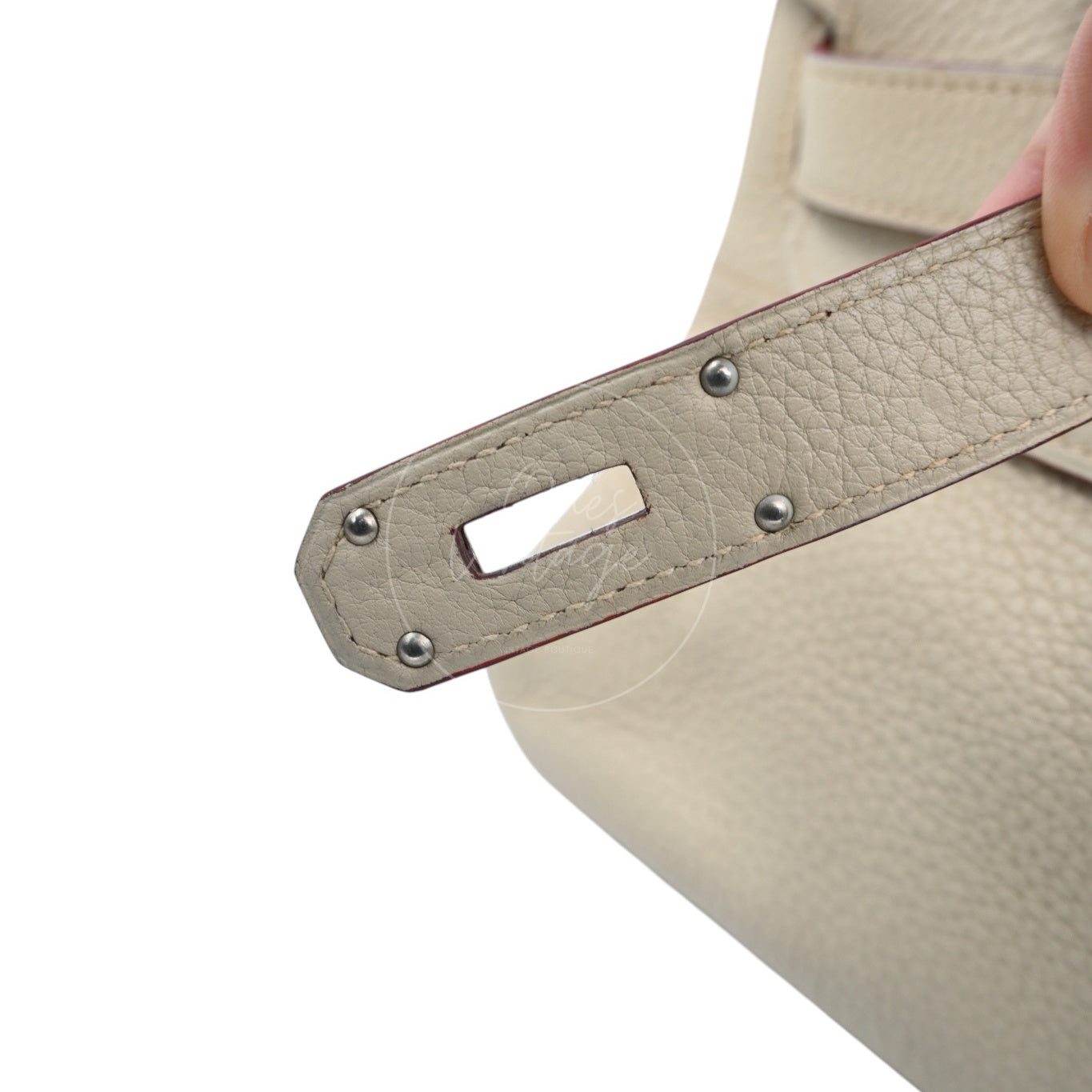 [Pre-owned] Hermes Birkin Shoulder Parthemin Stamp Square K PHW Handbag