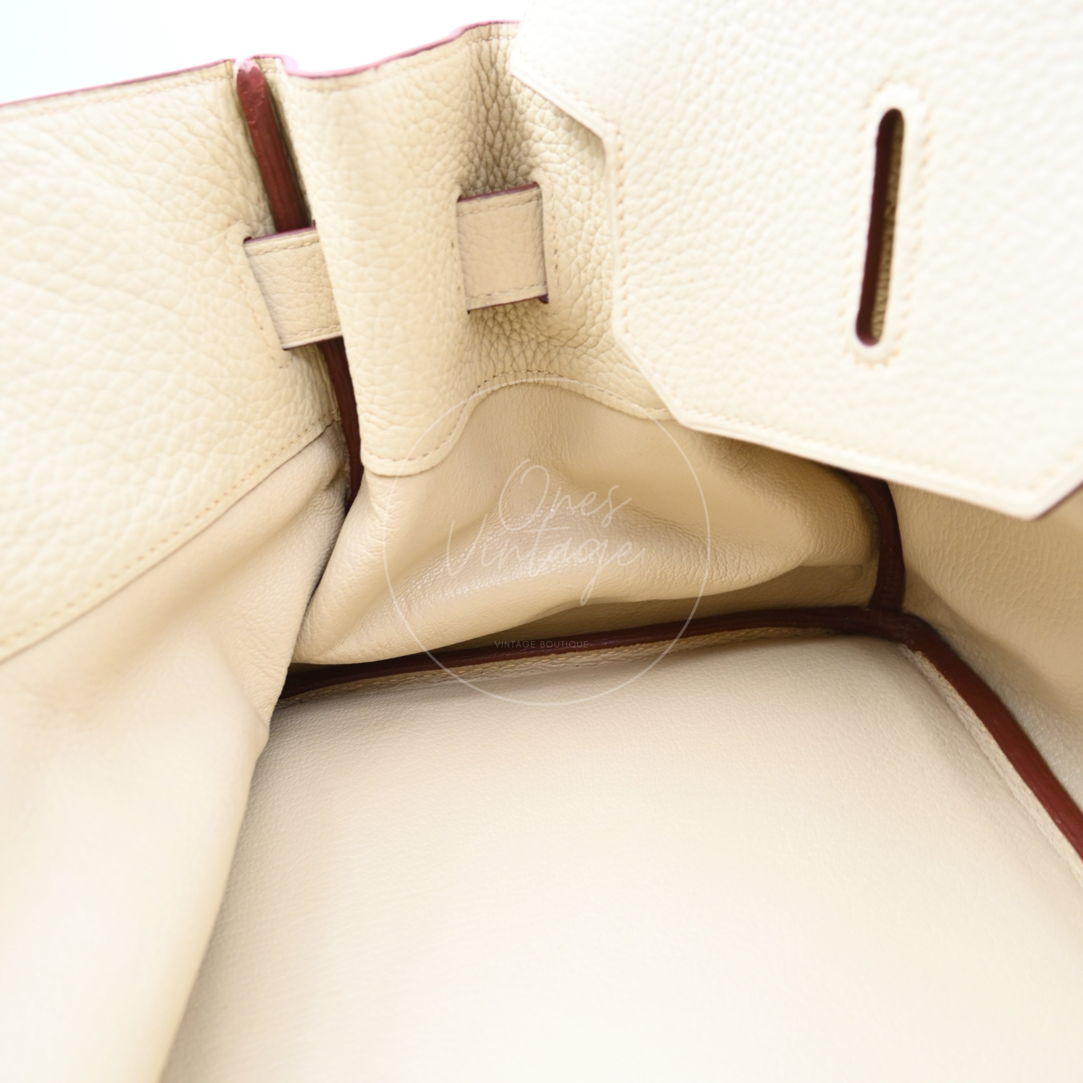 [Pre-owned] Hermes Birkin Shoulder Parthemin Stamp Square K PHW Handbag