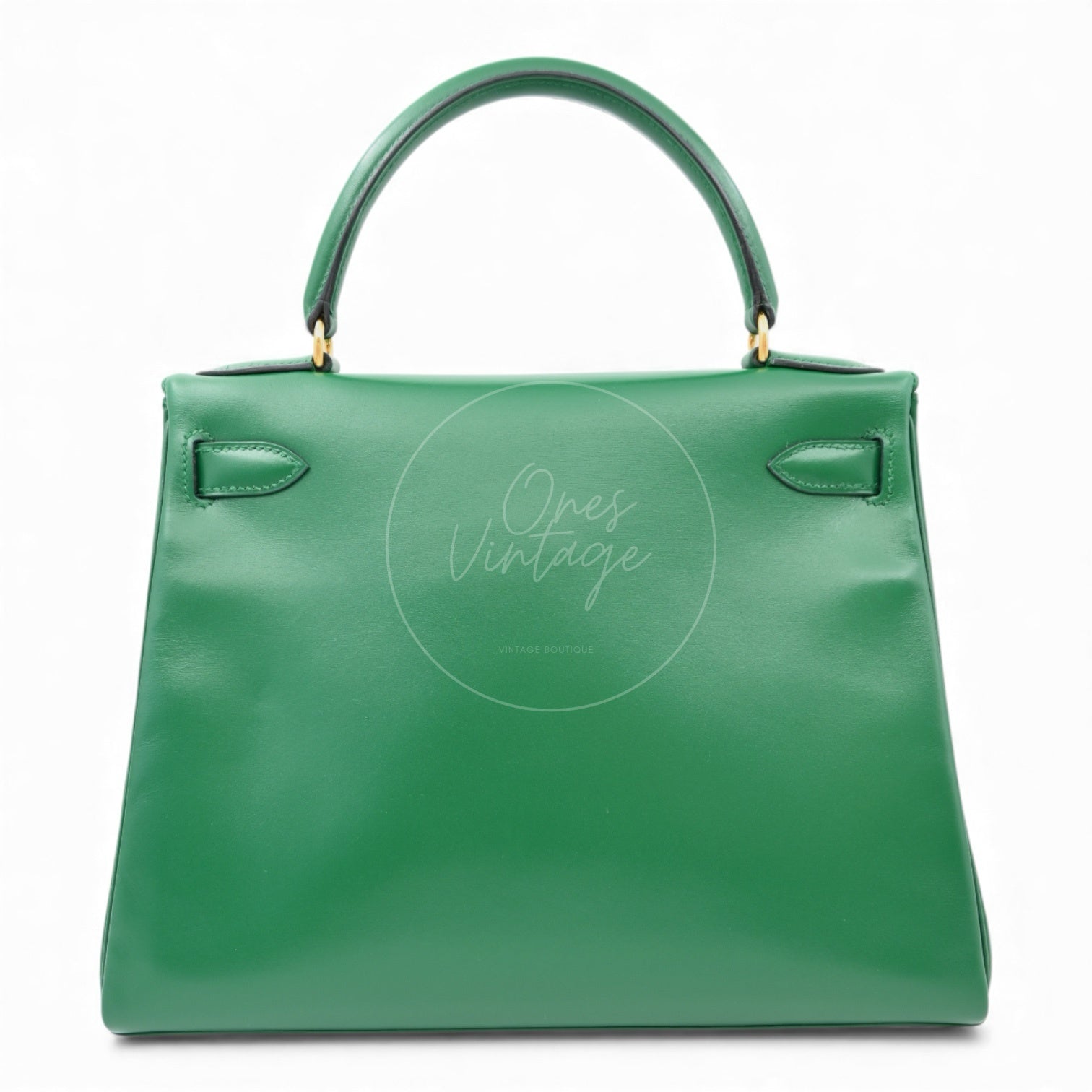 [Pre-owned] Hermes Kelly 28 Dark Green Box GHW Stamp Square B
