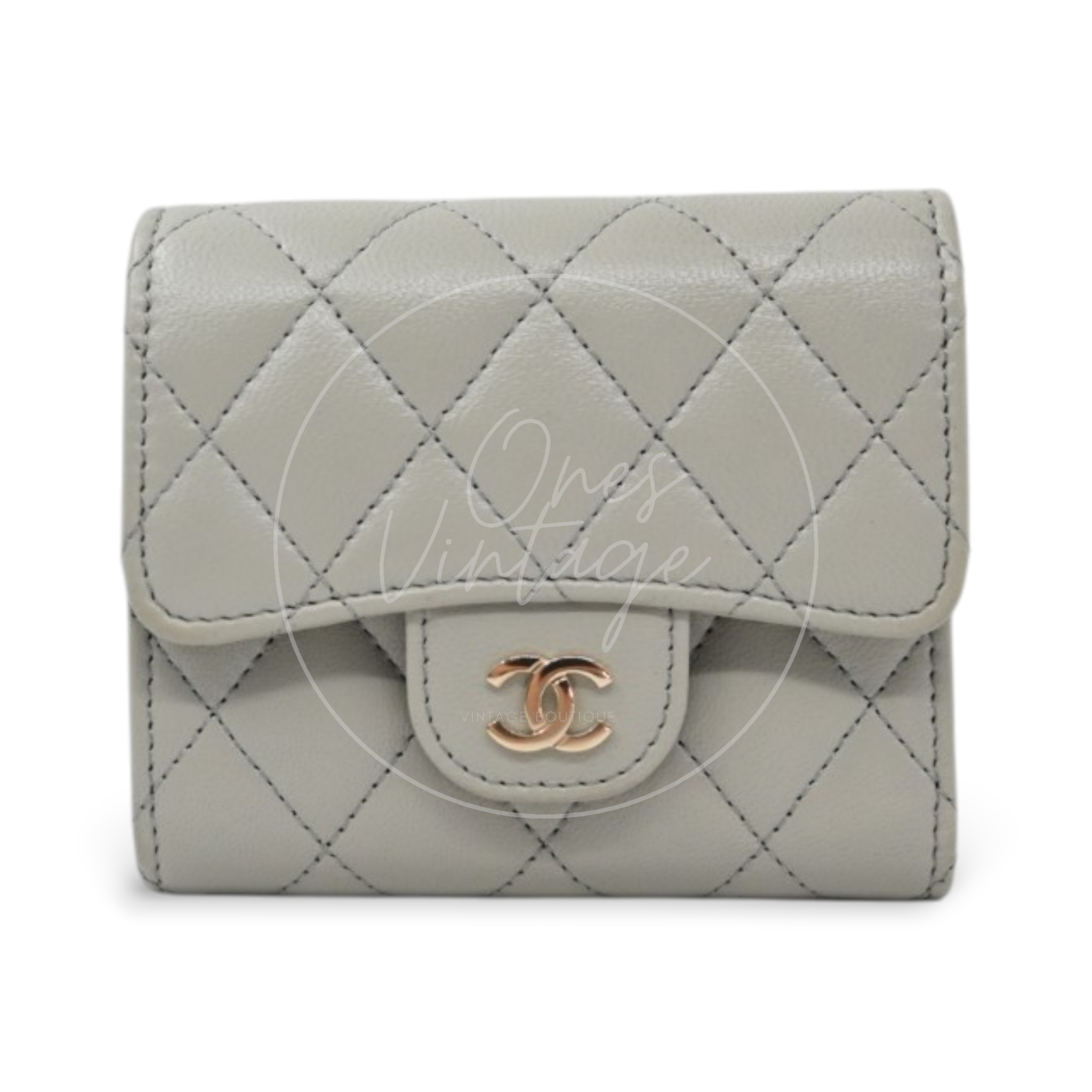 Chanel Classic Small Flap Wallet GHW Grey Series 31