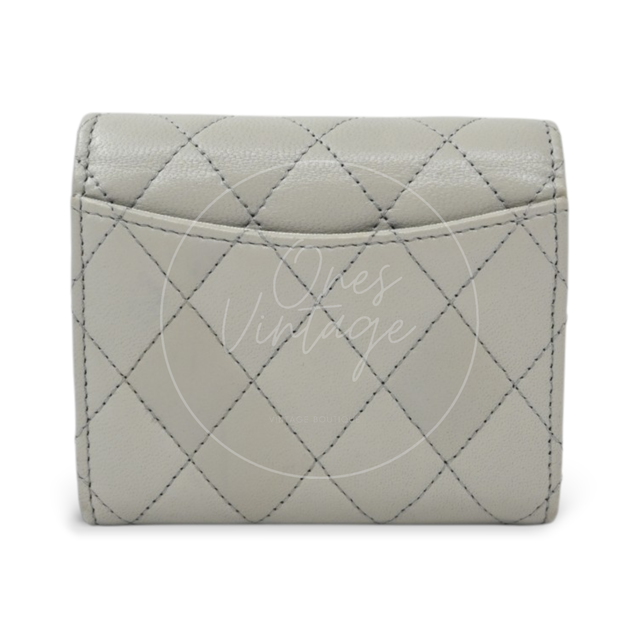 Chanel Classic Small Flap Wallet GHW Grey Series 31