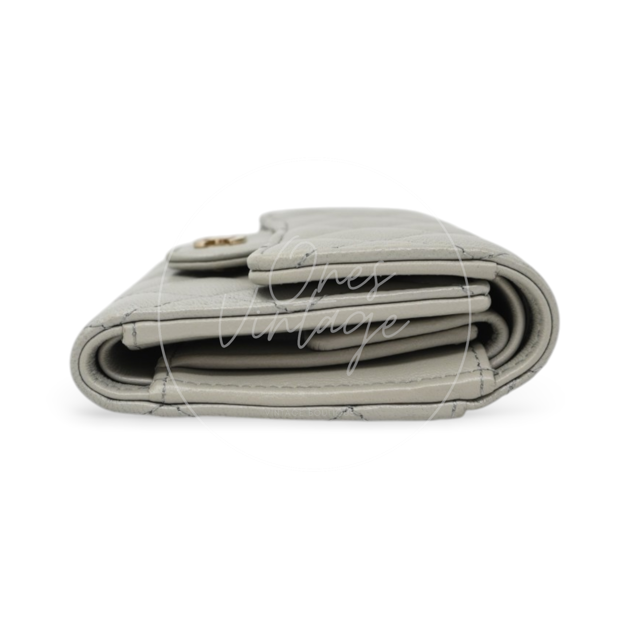 Chanel Classic Small Flap Wallet GHW Grey Series 31