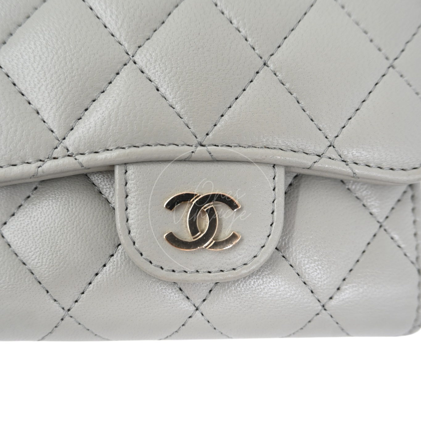 Chanel Classic Small Flap Wallet GHW Grey Series 31