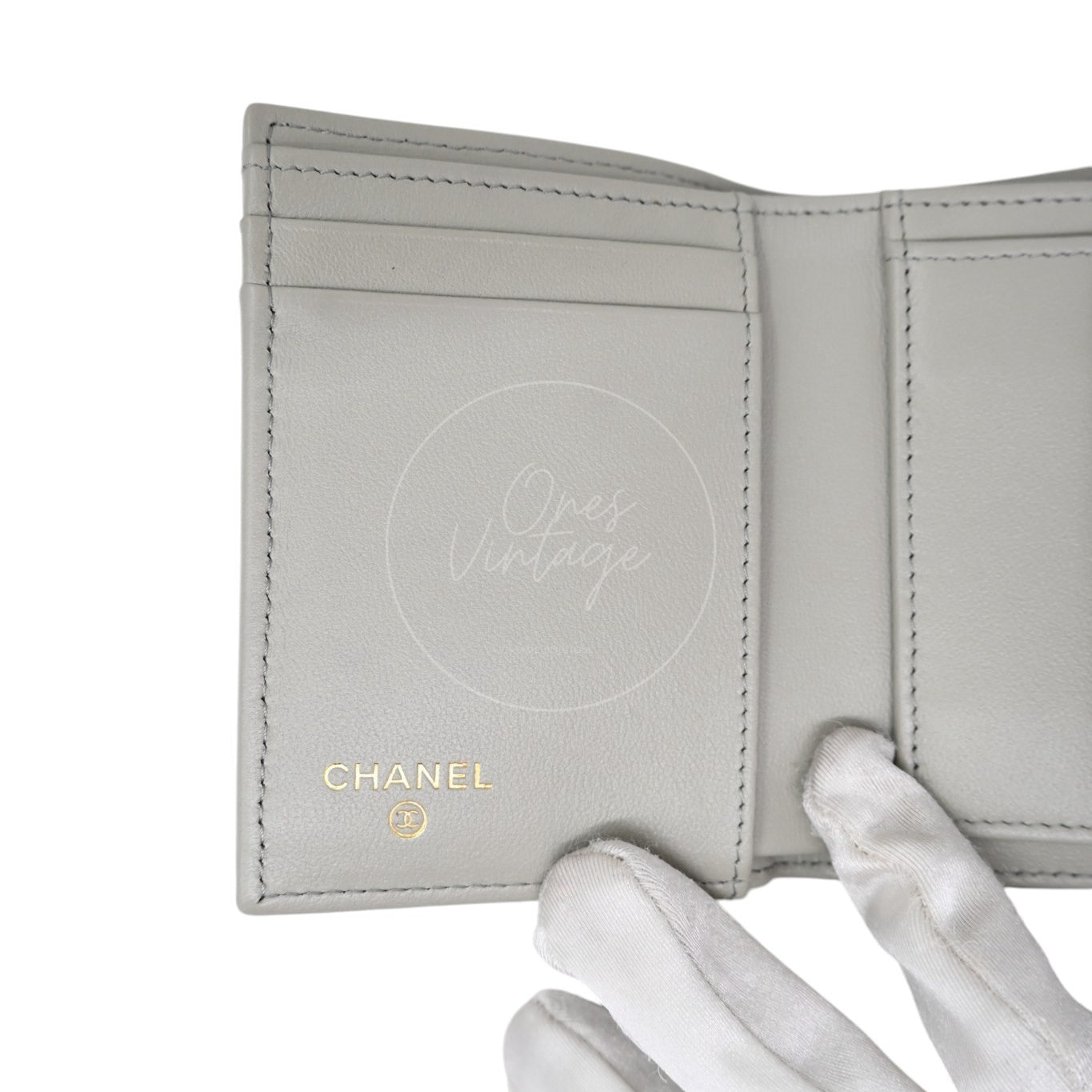 Chanel Classic Small Flap Wallet GHW Grey Series 31