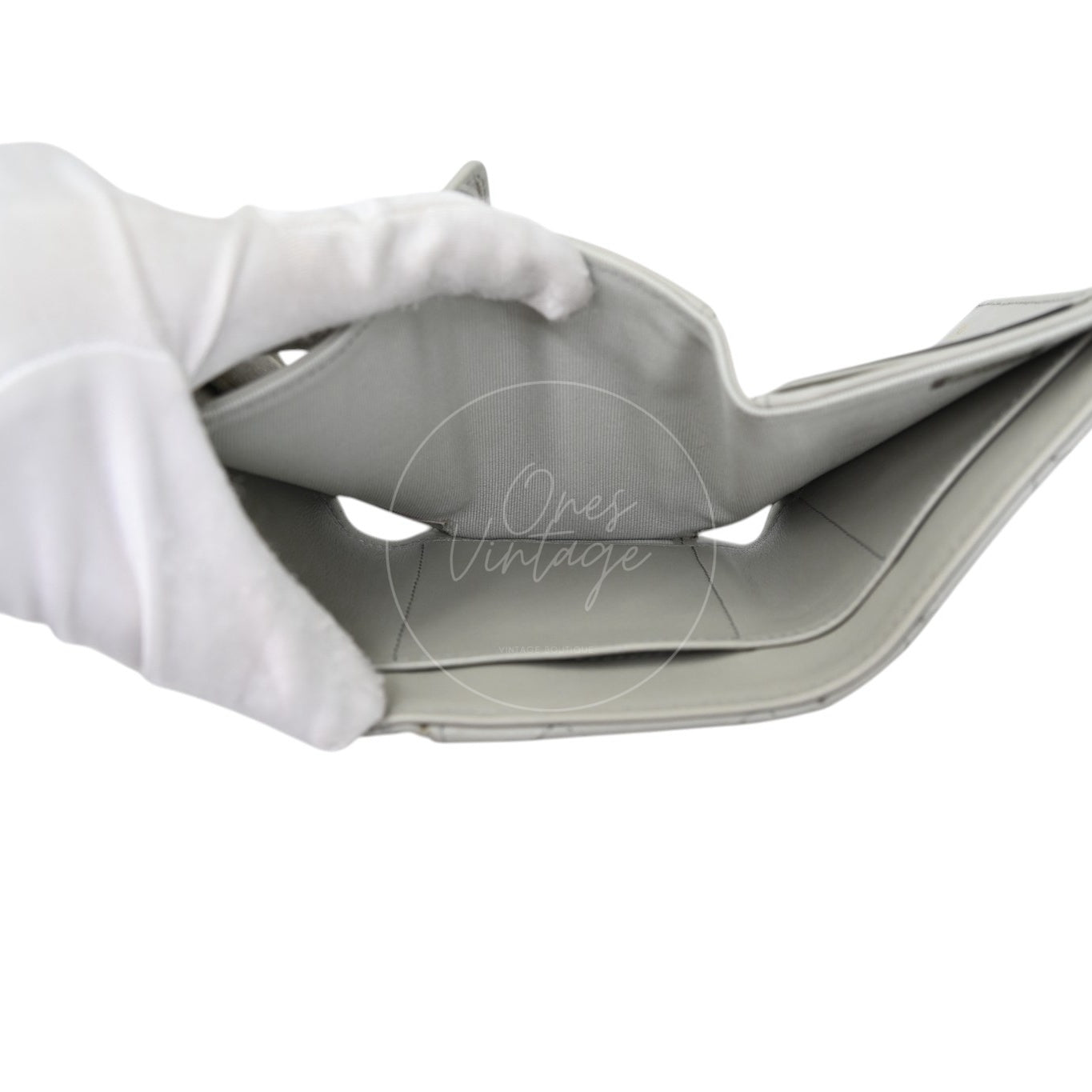 Chanel Classic Small Flap Wallet GHW Grey Series 31