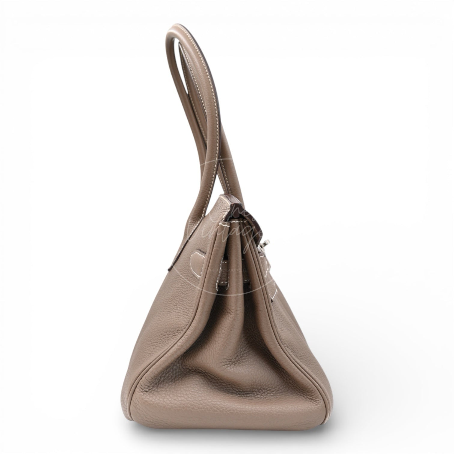 [Pre-owned] Hermes Shoulder Birkin Etoupe Square O PHW