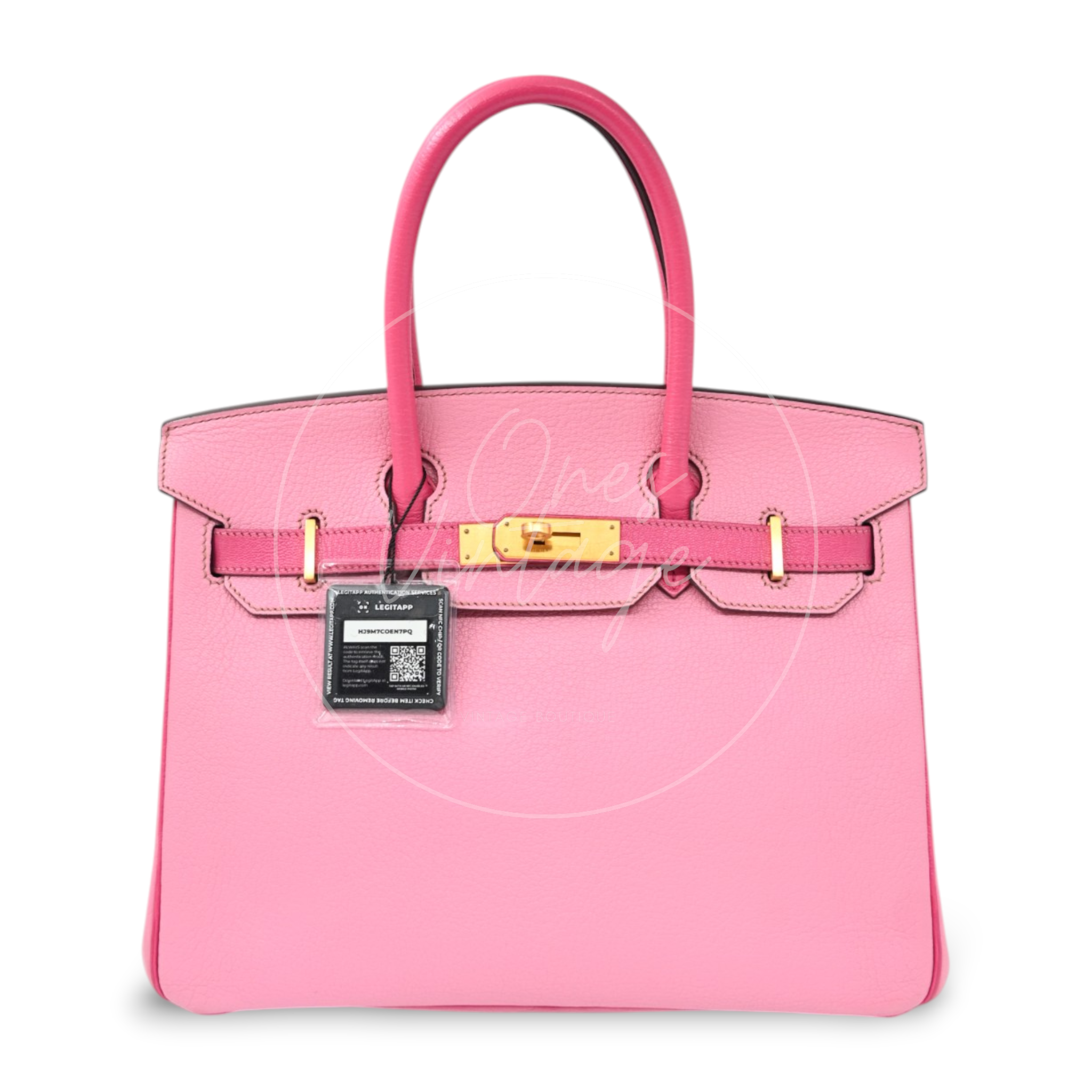 Hermes Birkin 30 5P Epsom GHW Pink Rose Tyrien Square P