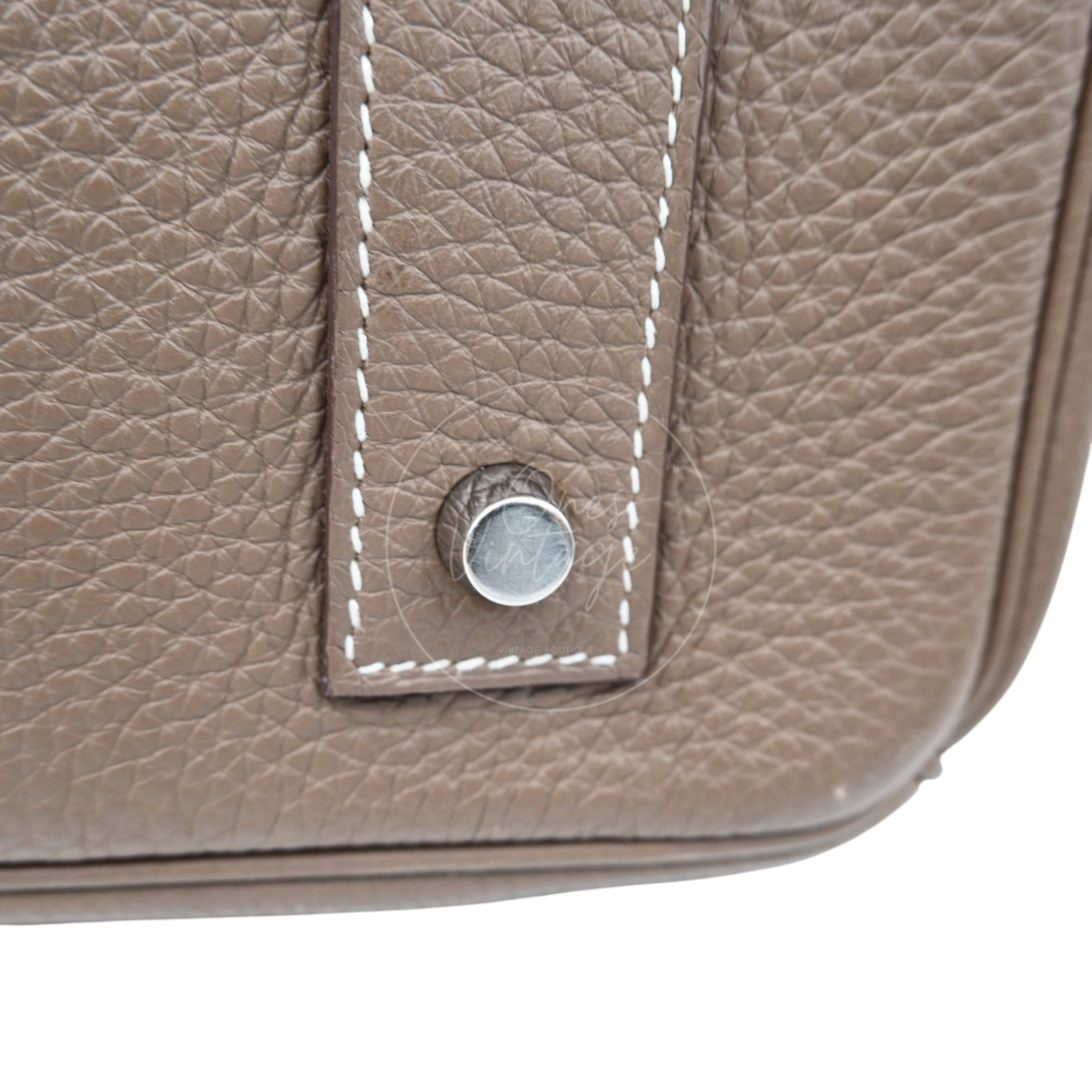 [Pre-owned] Hermes Shoulder Birkin Etoupe Square O PHW