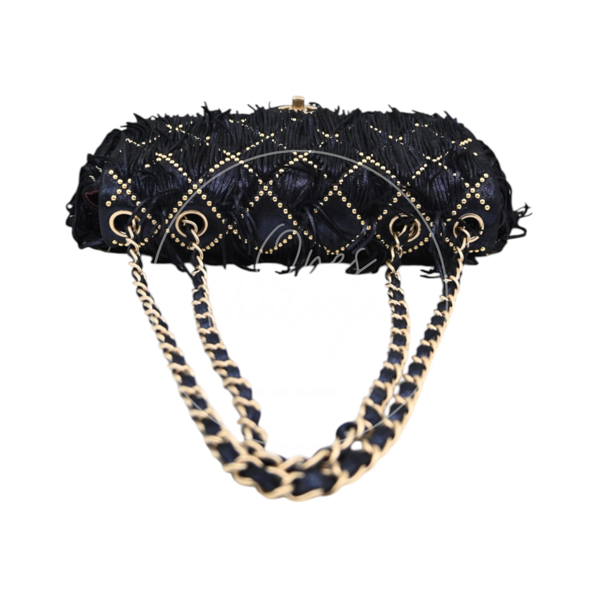 Chanel Paris Dallas Fringe Calfskin Flap Bag GHW Navy Series 19 deposit link
