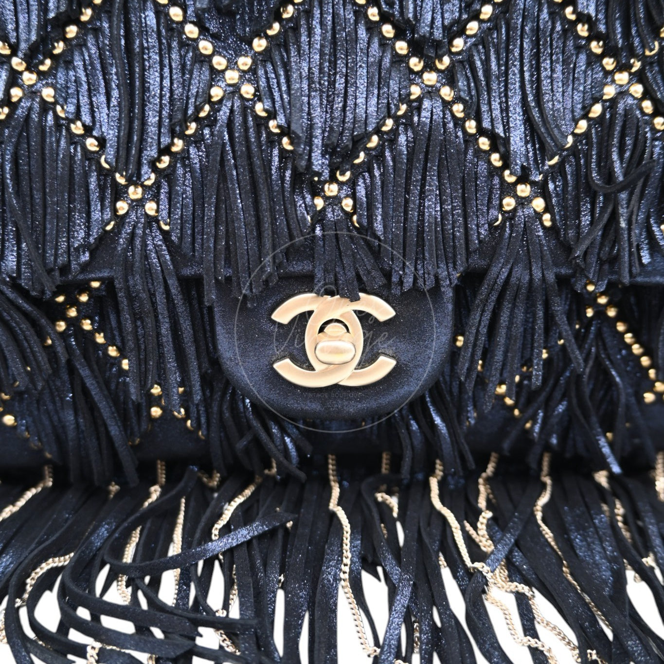Chanel Paris Dallas Fringe Calfskin Flap Bag GHW Navy Series 19 deposit link
