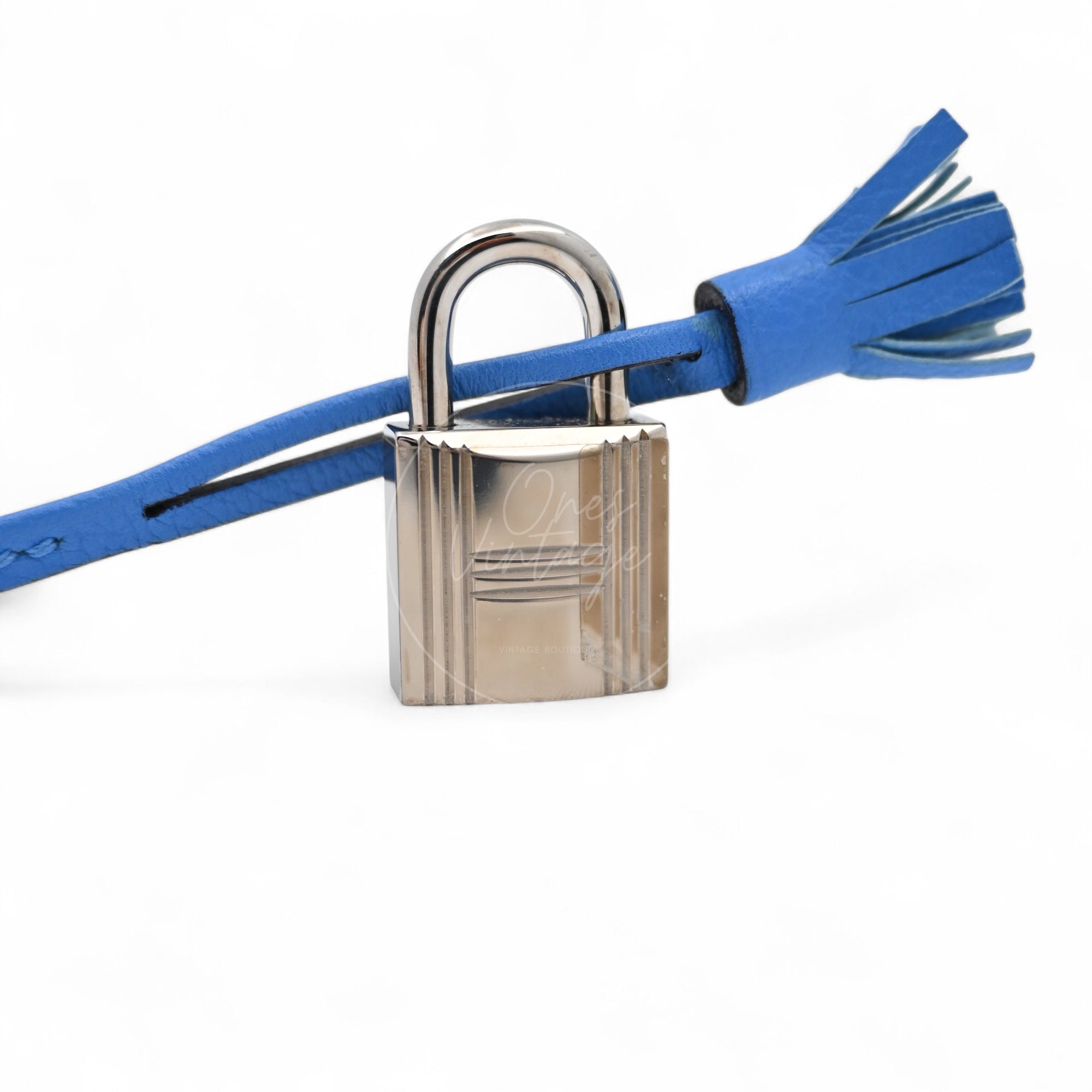[Pre-owned] Hermes Ghillies Birkin 35 PHW Taurillon Clemence Evercolor Blue Bag