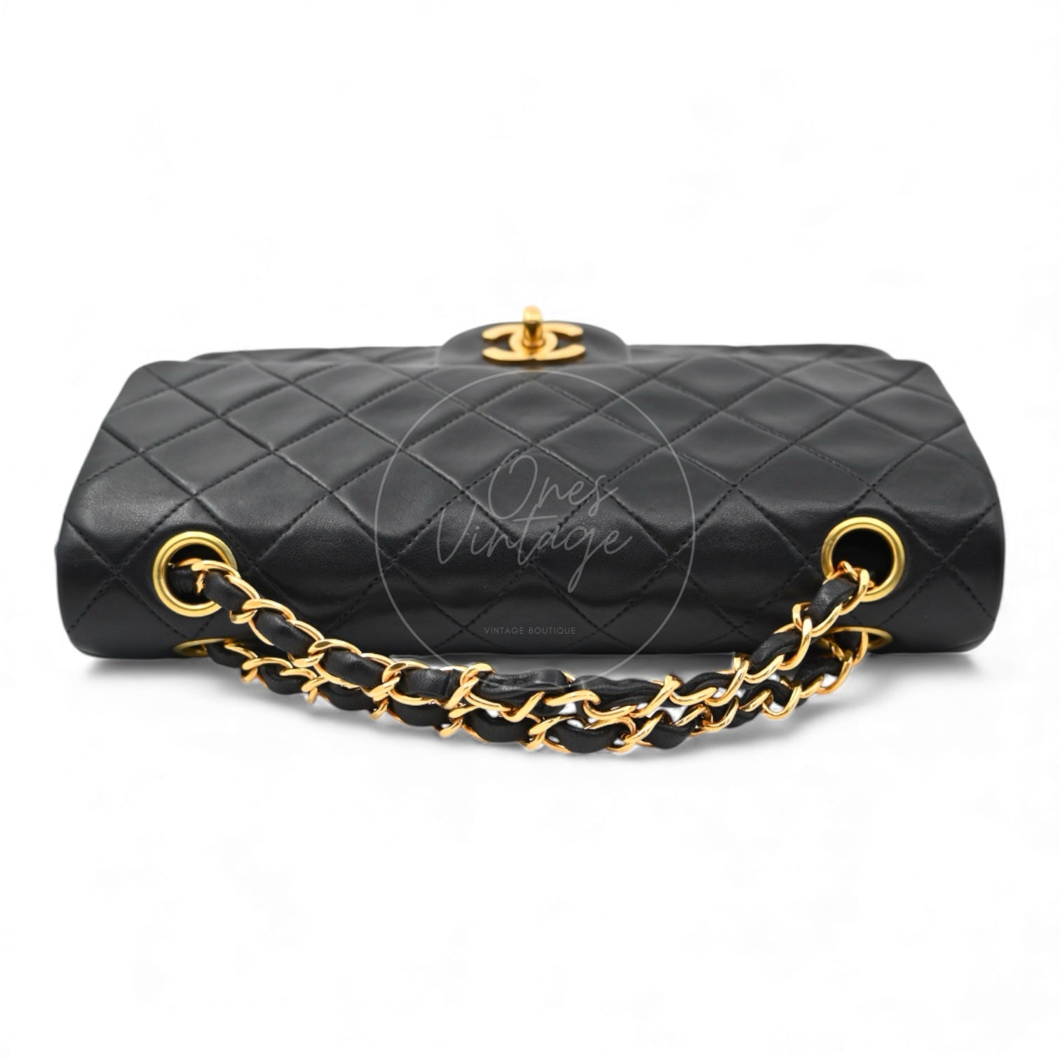 [Pre-owned] Chanel Classic Flap 23 Black Series 2 Lambskin Bag