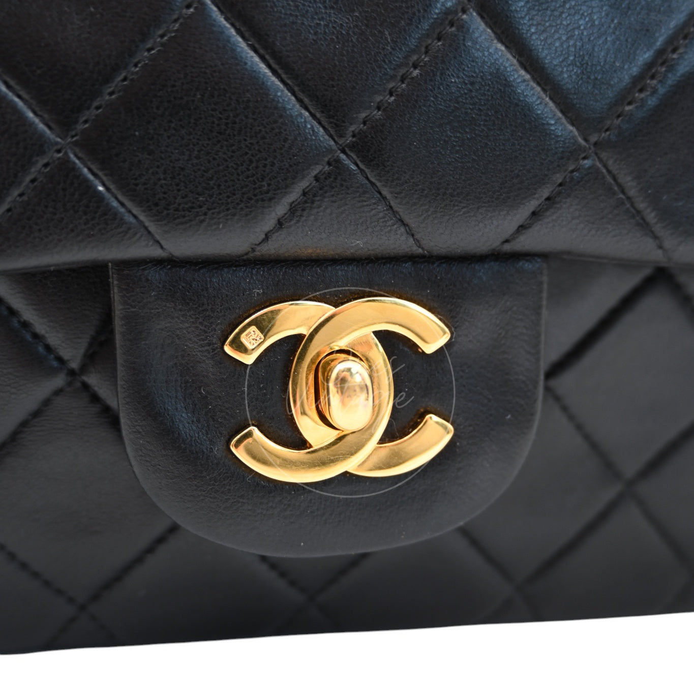 [Pre-owned] Chanel Classic Flap 23 Black Series 2 Lambskin Bag