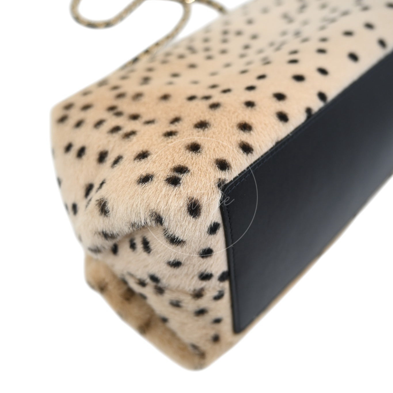 Chanel Pony Hair Cheetah Printed Lambskin Clutch GHW Beige Black Series T0