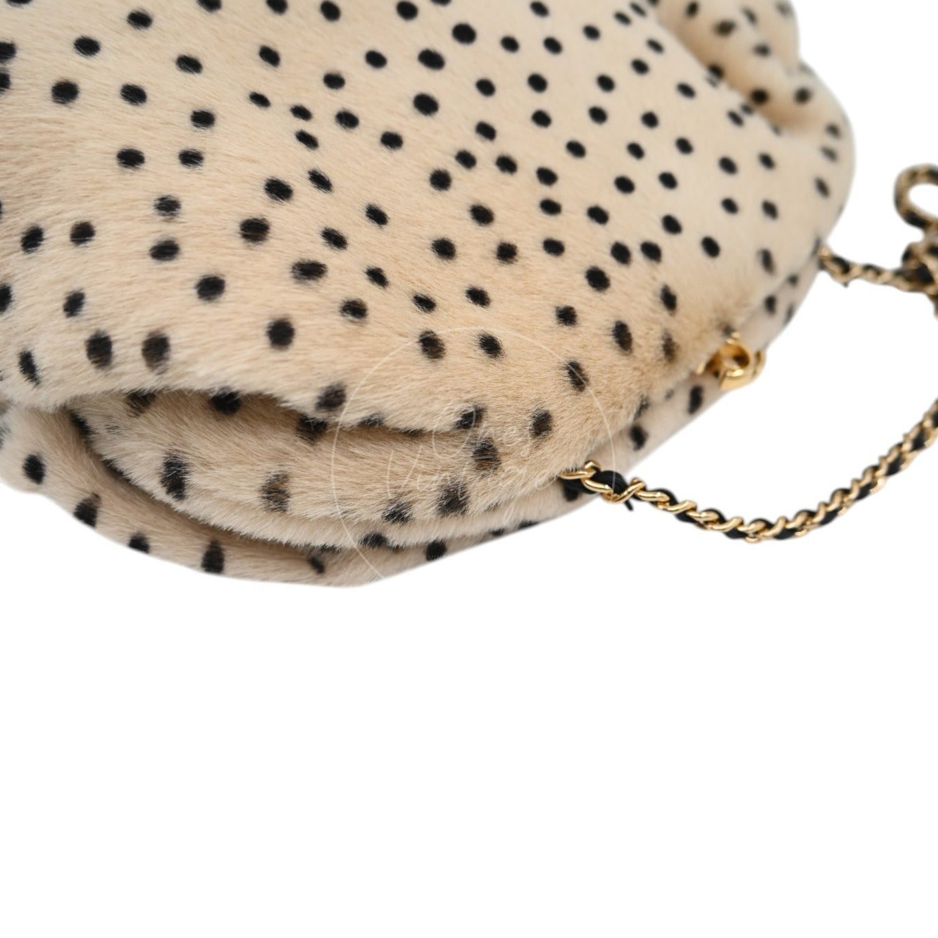 Chanel Pony Hair Cheetah Printed Lambskin Clutch GHW Beige Black Series T0