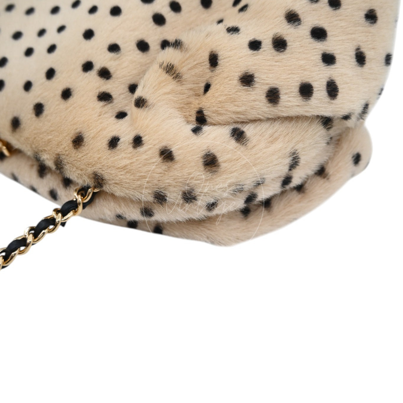 Chanel Pony Hair Cheetah Printed Lambskin Clutch GHW Beige Black Series T0