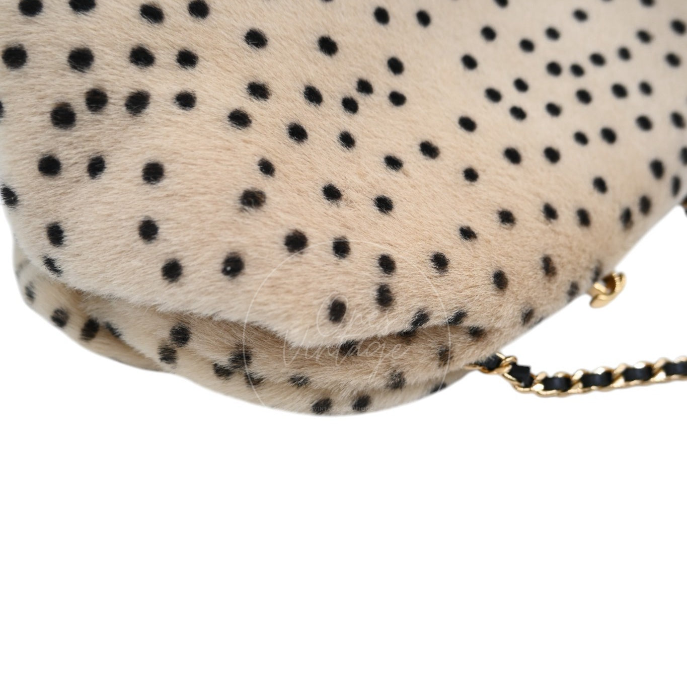 Chanel Pony Hair Cheetah Printed Lambskin Clutch GHW Beige Black Series T0