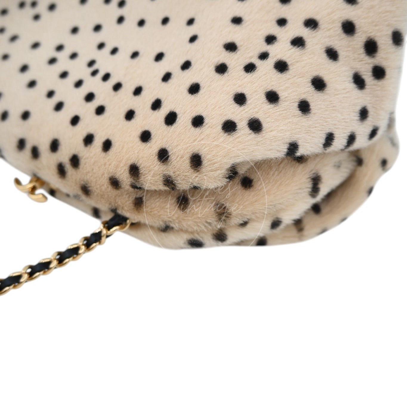 Chanel Pony Hair Cheetah Printed Lambskin Clutch GHW Beige Black Series T0