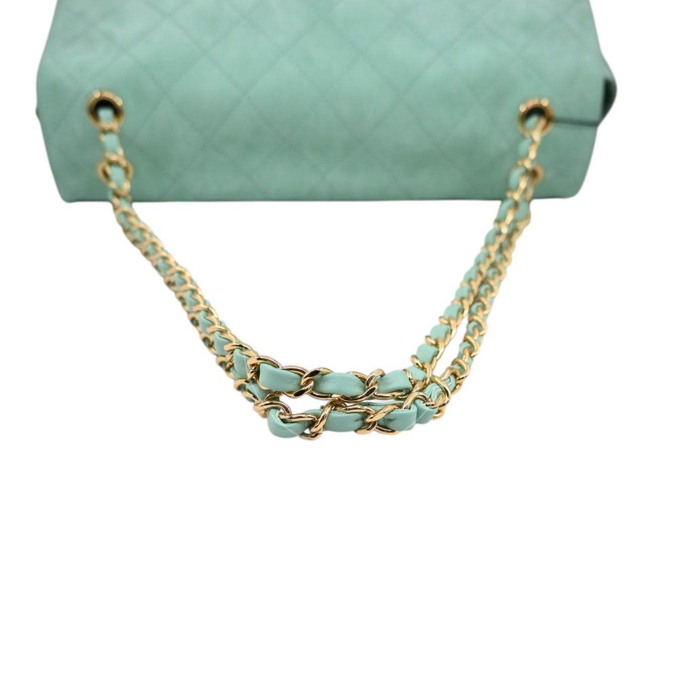 Chanel Green Suede Maxi 32cm GHW Sereis UE