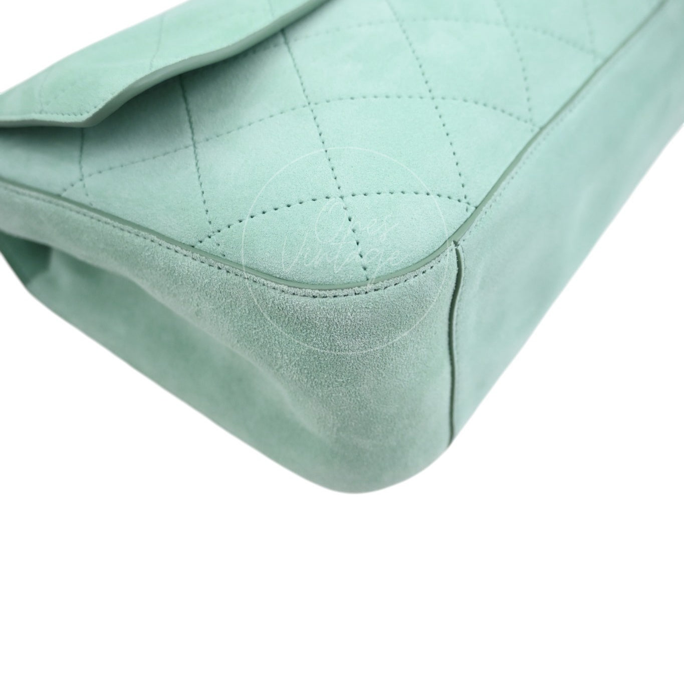Chanel Green Suede Maxi 32cm GHW Sereis UE