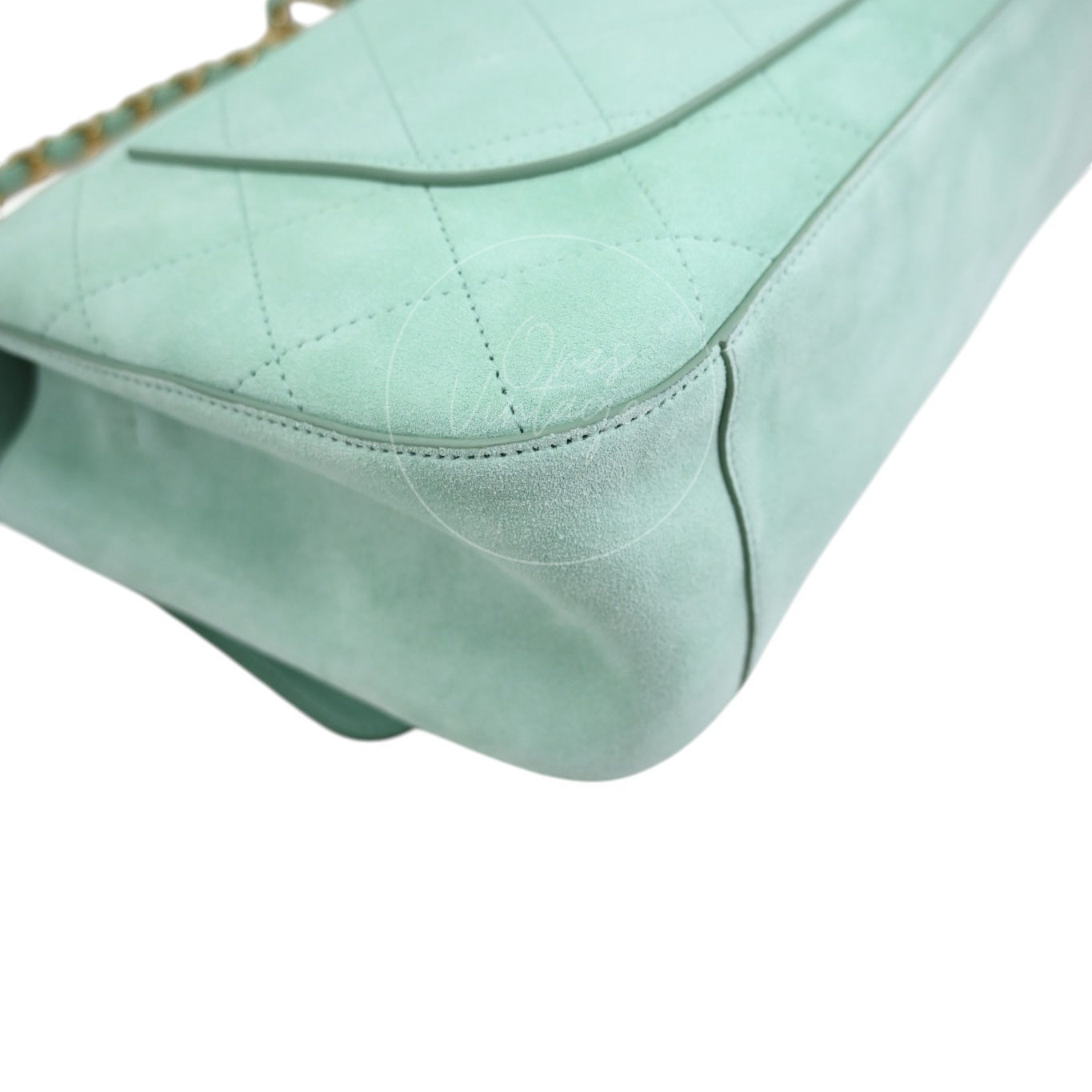 Chanel Green Suede Maxi 32cm GHW Sereis UE