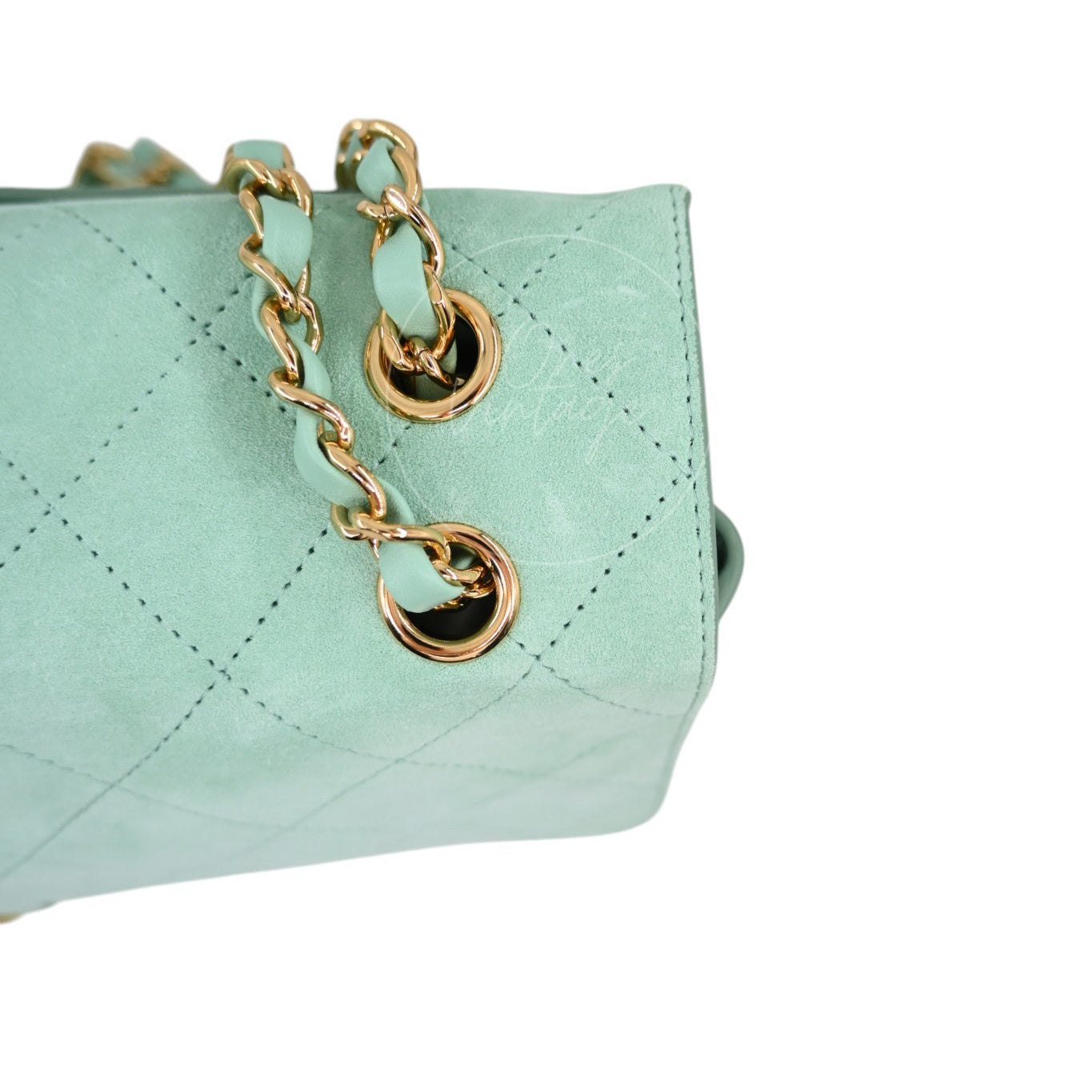 Chanel Green Suede Maxi 32cm GHW Sereis UE