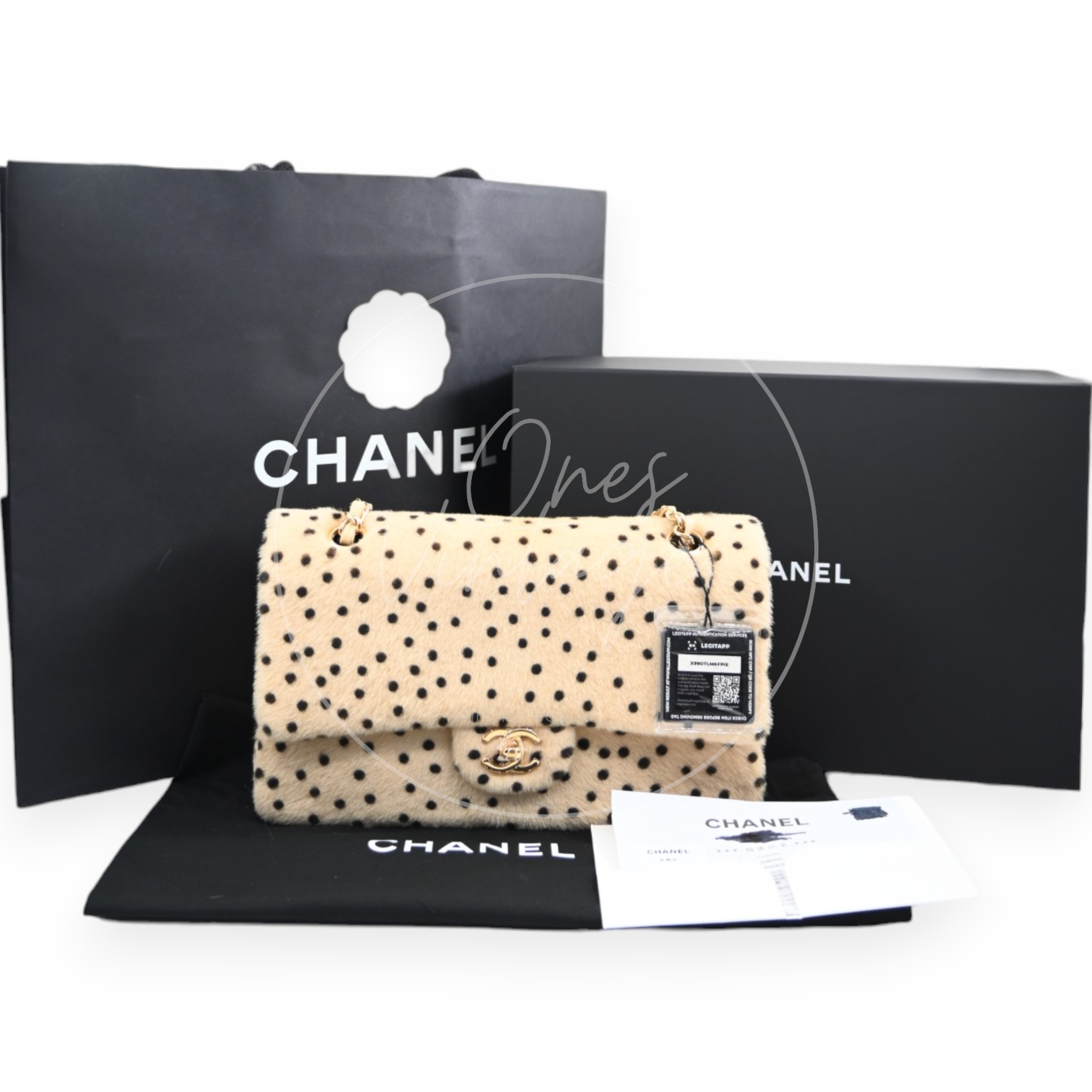 Chanel Medium Classic Flap Bag Pony Hair GHW Brown Series PX