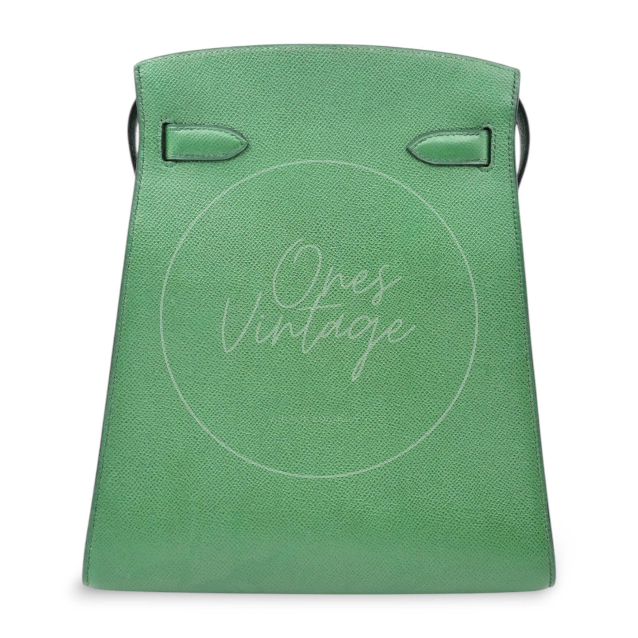 [Pre-owned] Hermes Kelly Sport Medium Green Bag