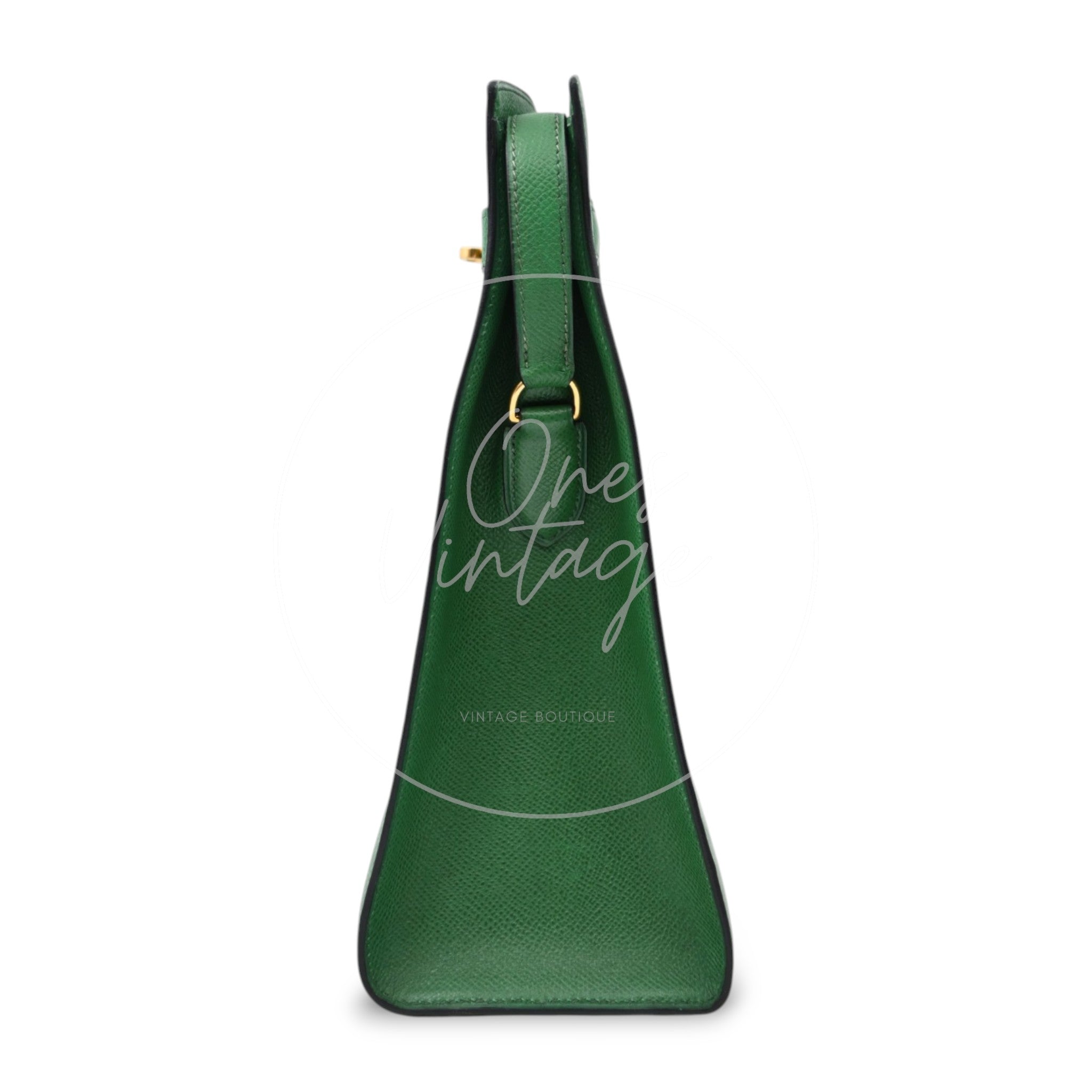 [Pre-owned] Hermes Kelly Sport Medium Green Bag