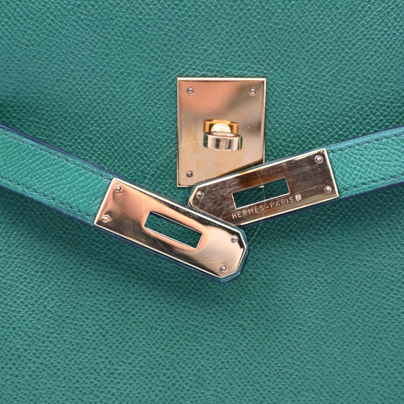[Pre-owned] Hermes Kelly Sport Medium Green Bag