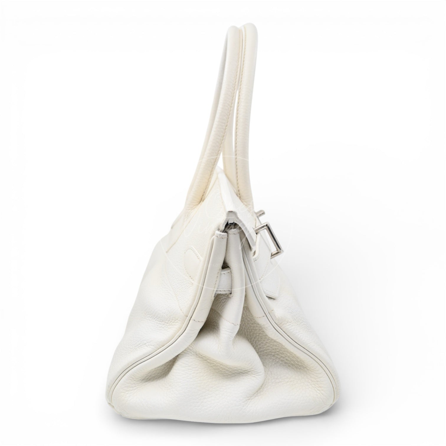 [Pre-owned] Hermes Birkin Shoulder White PHW Square I