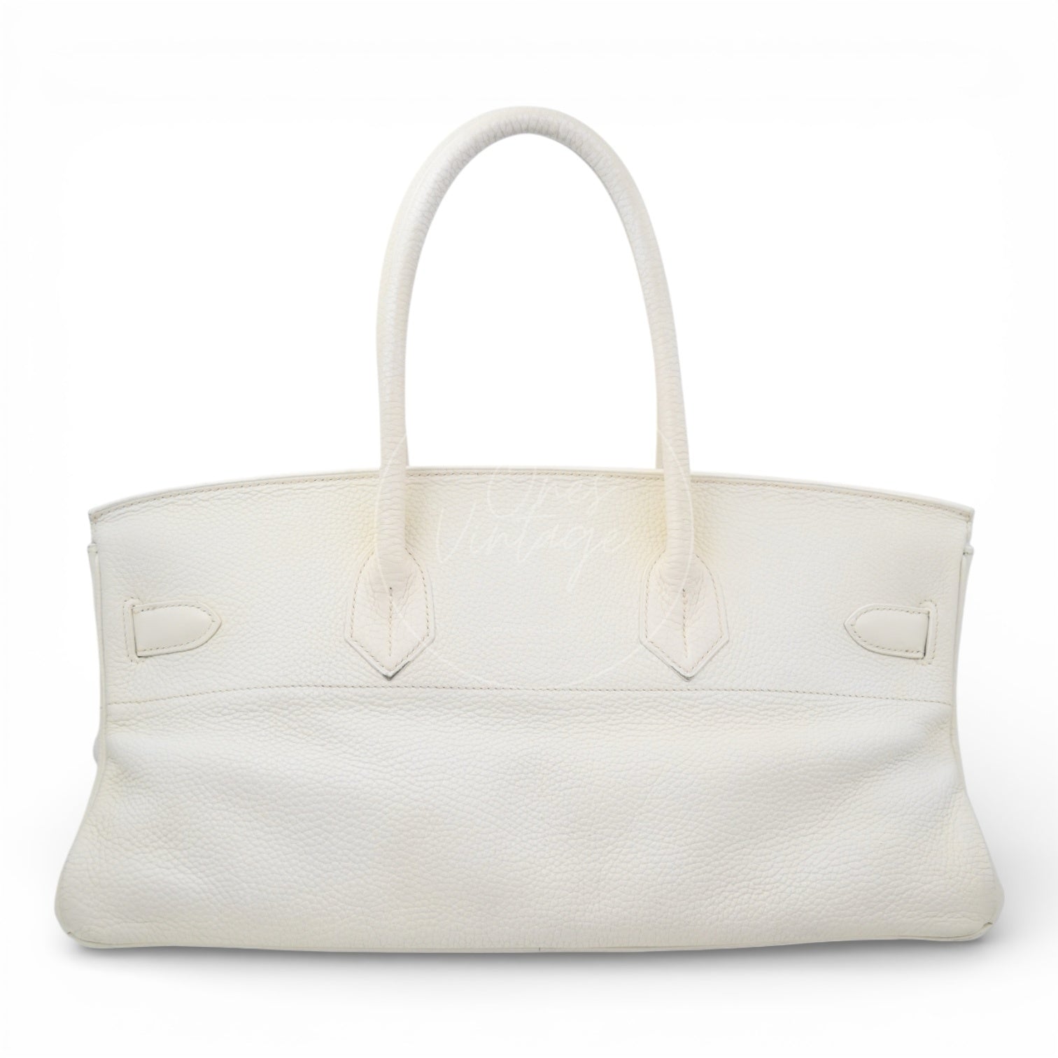 [Pre-owned] Hermes Birkin Shoulder White PHW Square I