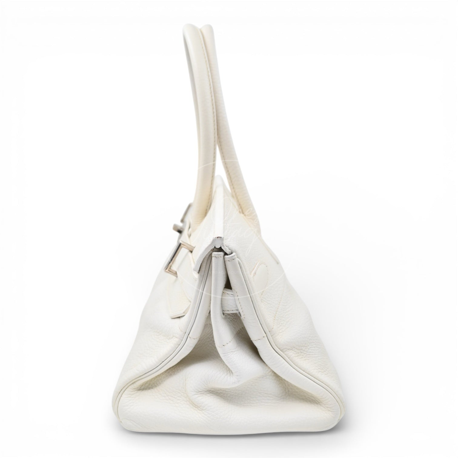 [Pre-owned] Hermes Birkin Shoulder White PHW Square I