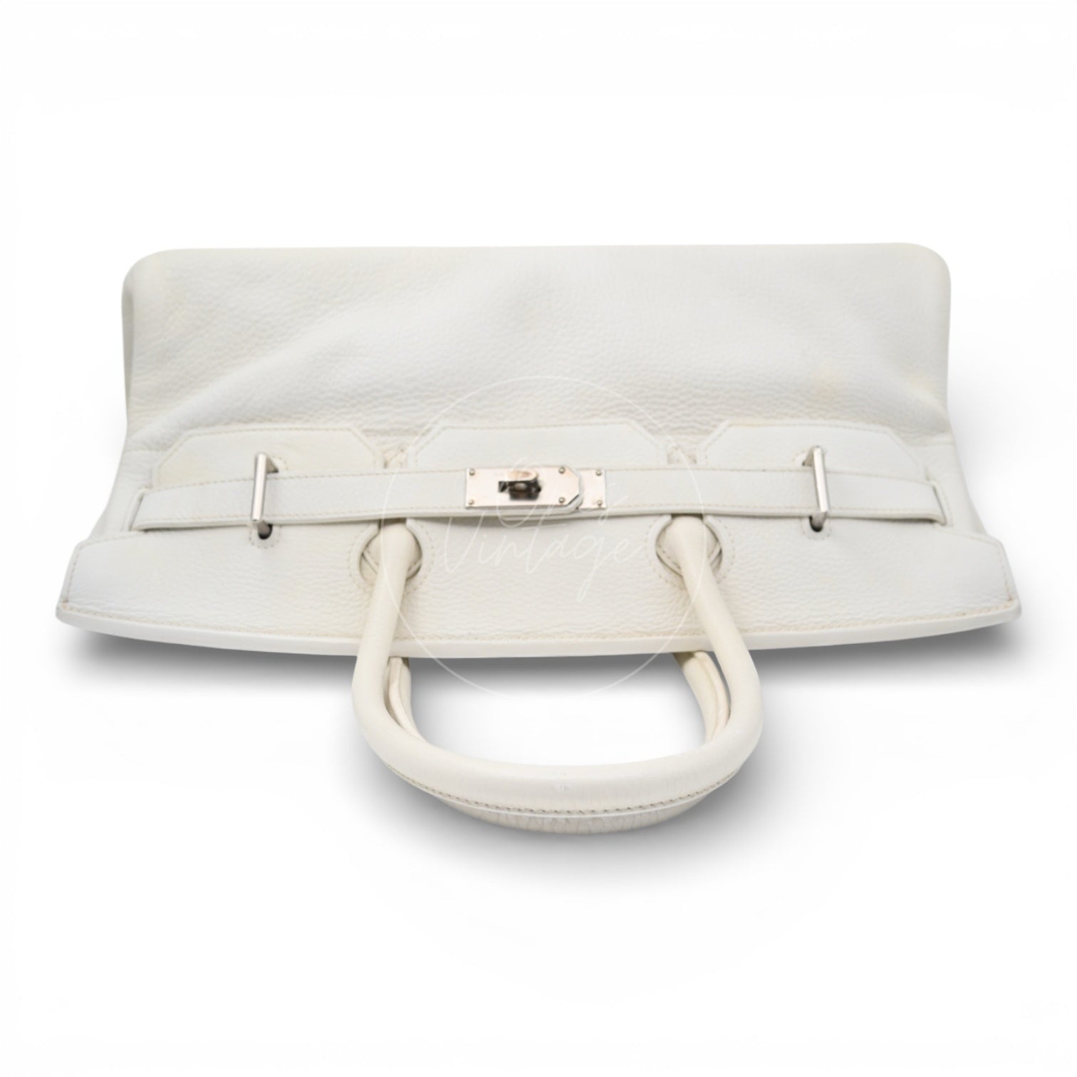 [Pre-owned] Hermes Birkin Shoulder White PHW Square I