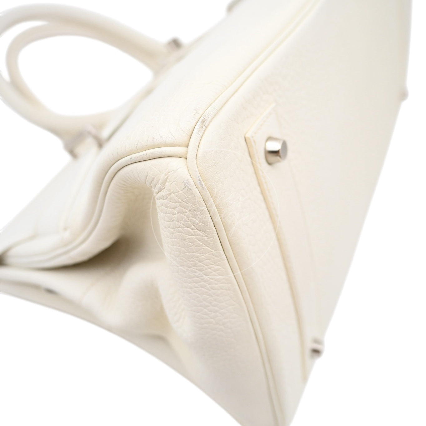 [Pre-owned] Hermes Birkin Shoulder White PHW Square I